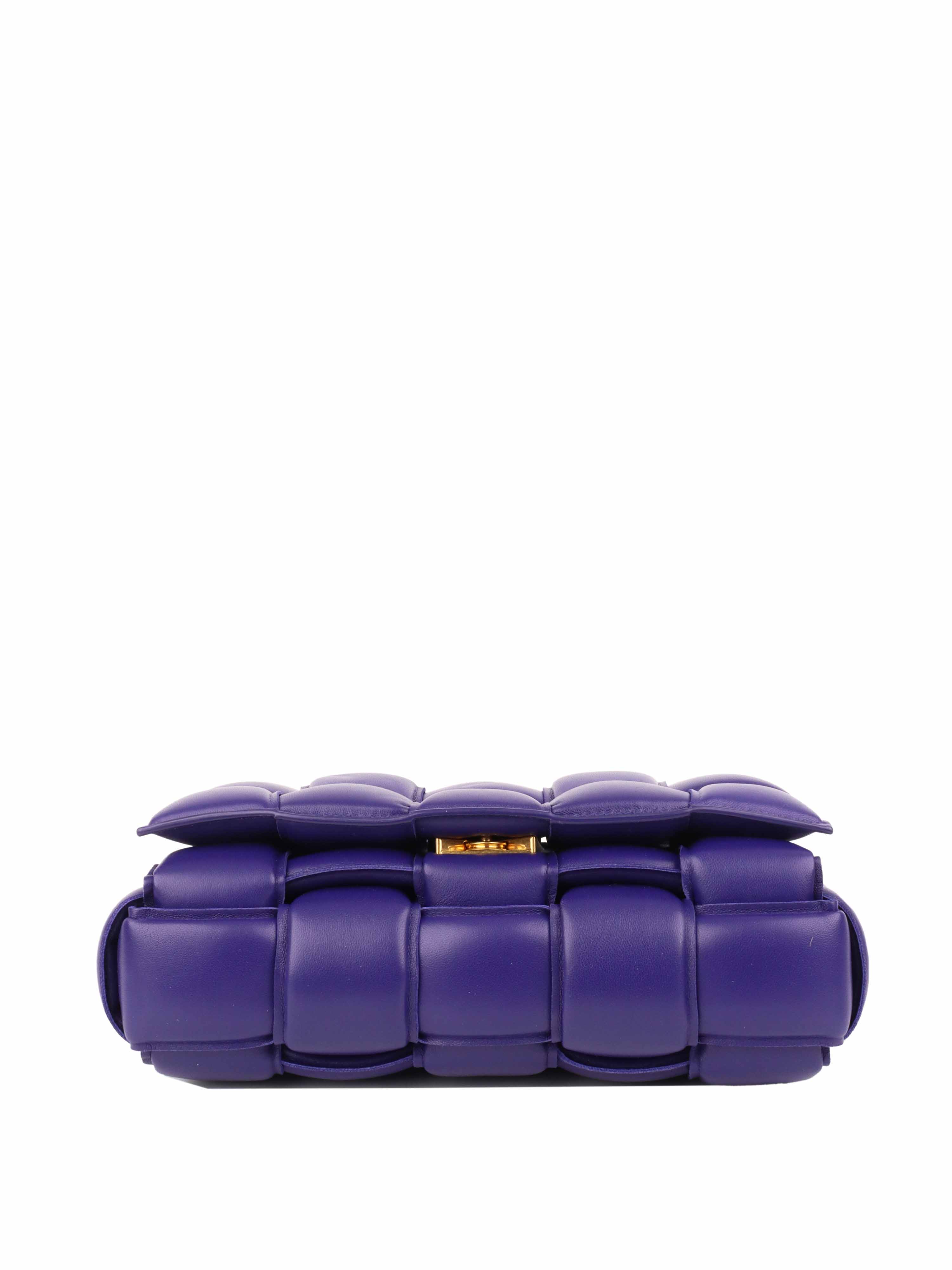 Bottega Veneta Purple Padded Chain Casette Bag.