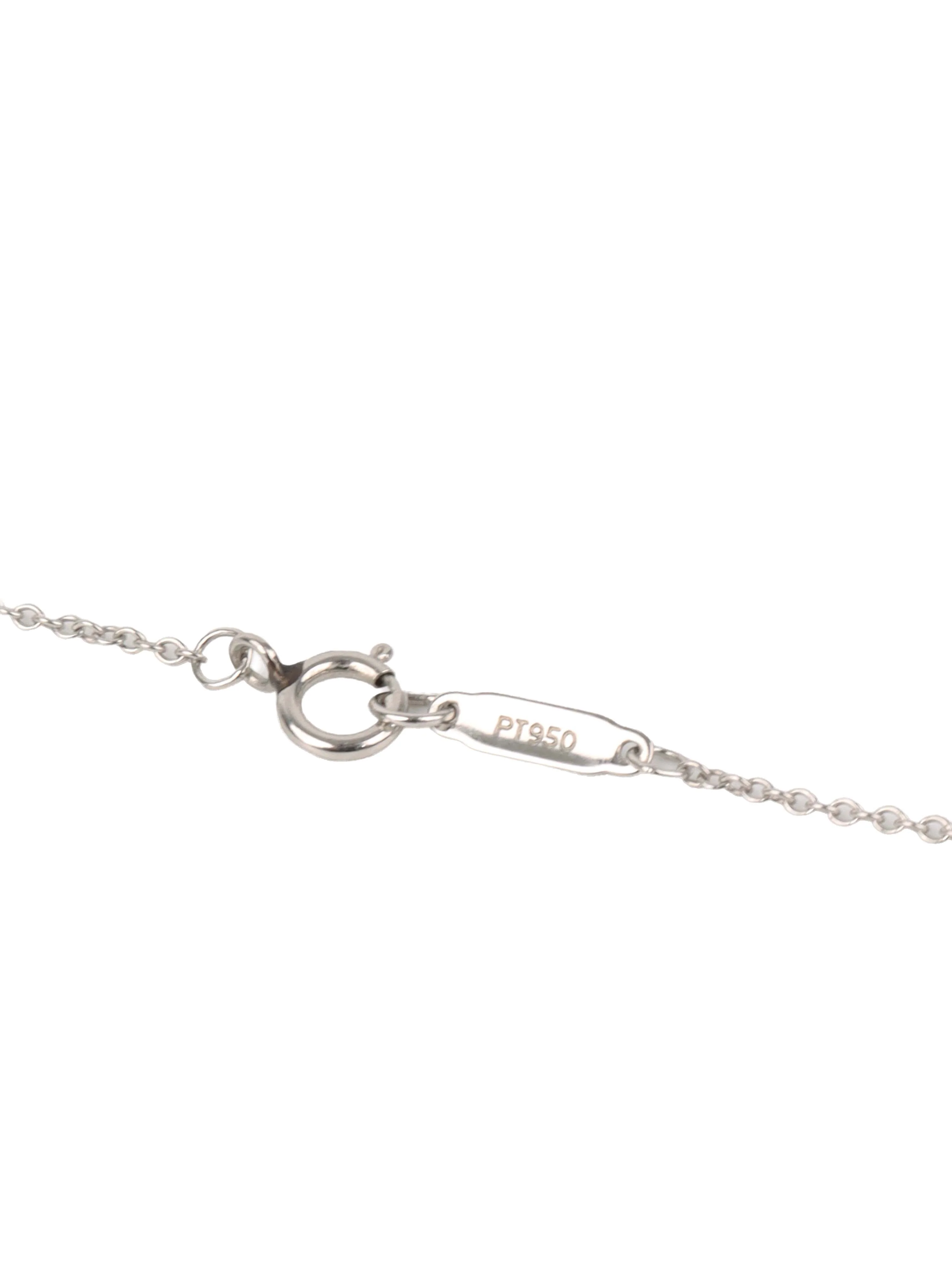 Tiffany  Co Heart Necklace in Pink Sapphires/ White Diamonds Mini