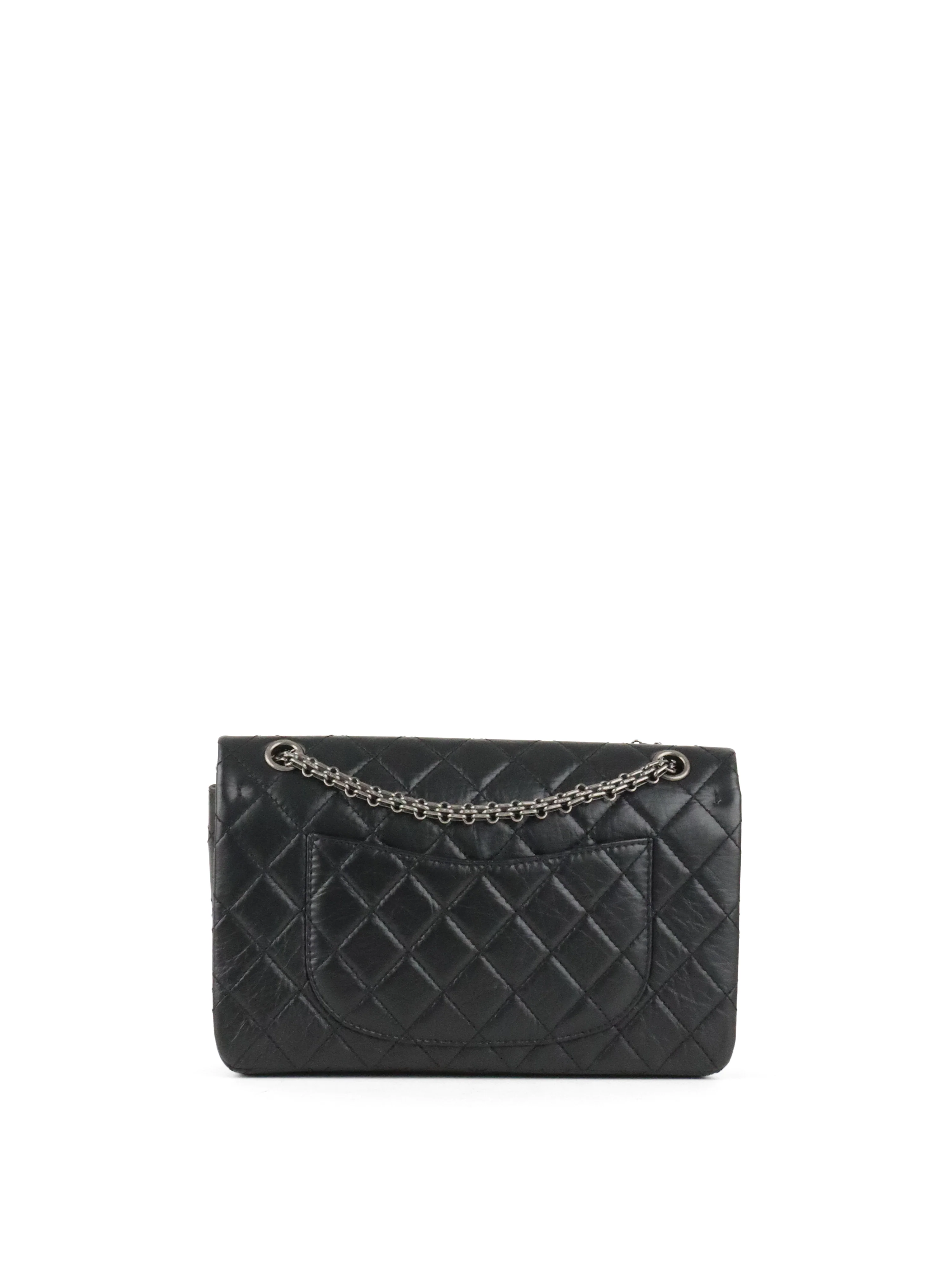 Chanel So Black Medium Classic Flap Reissue 2.55