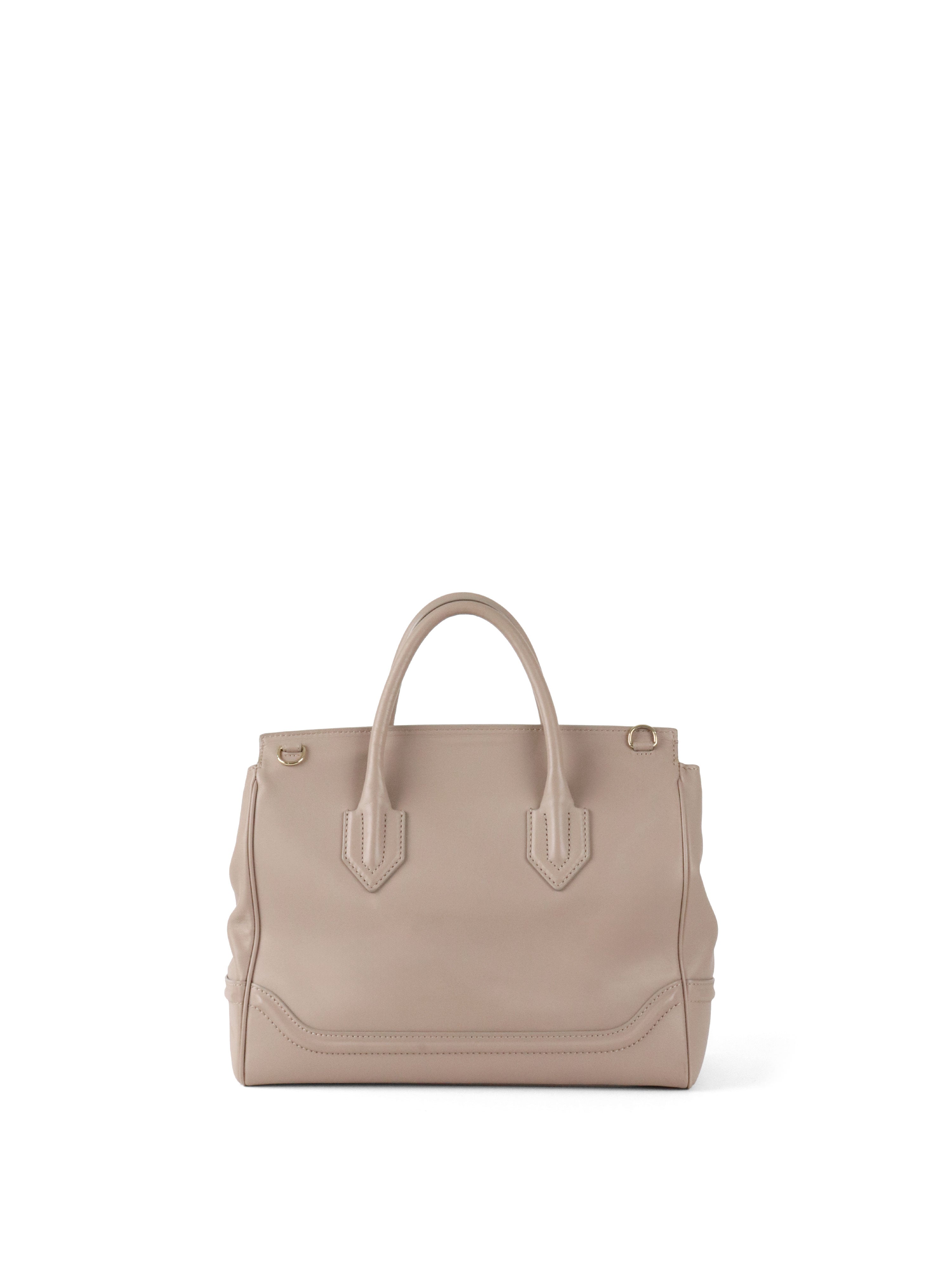 Versace Nude Leather Palazzo Empire Tote