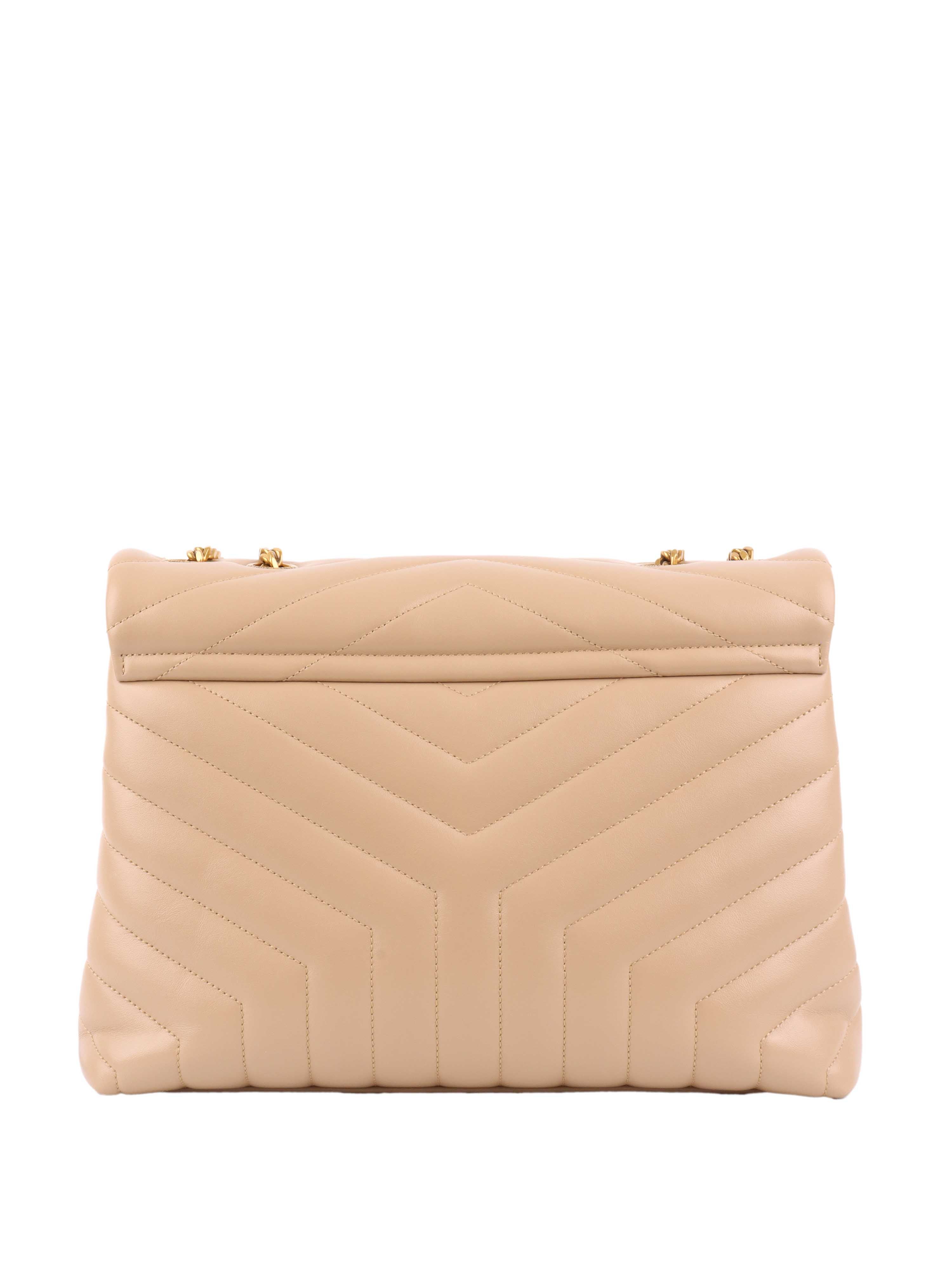 Saint Laurent Medium Beige Loulou Bag.