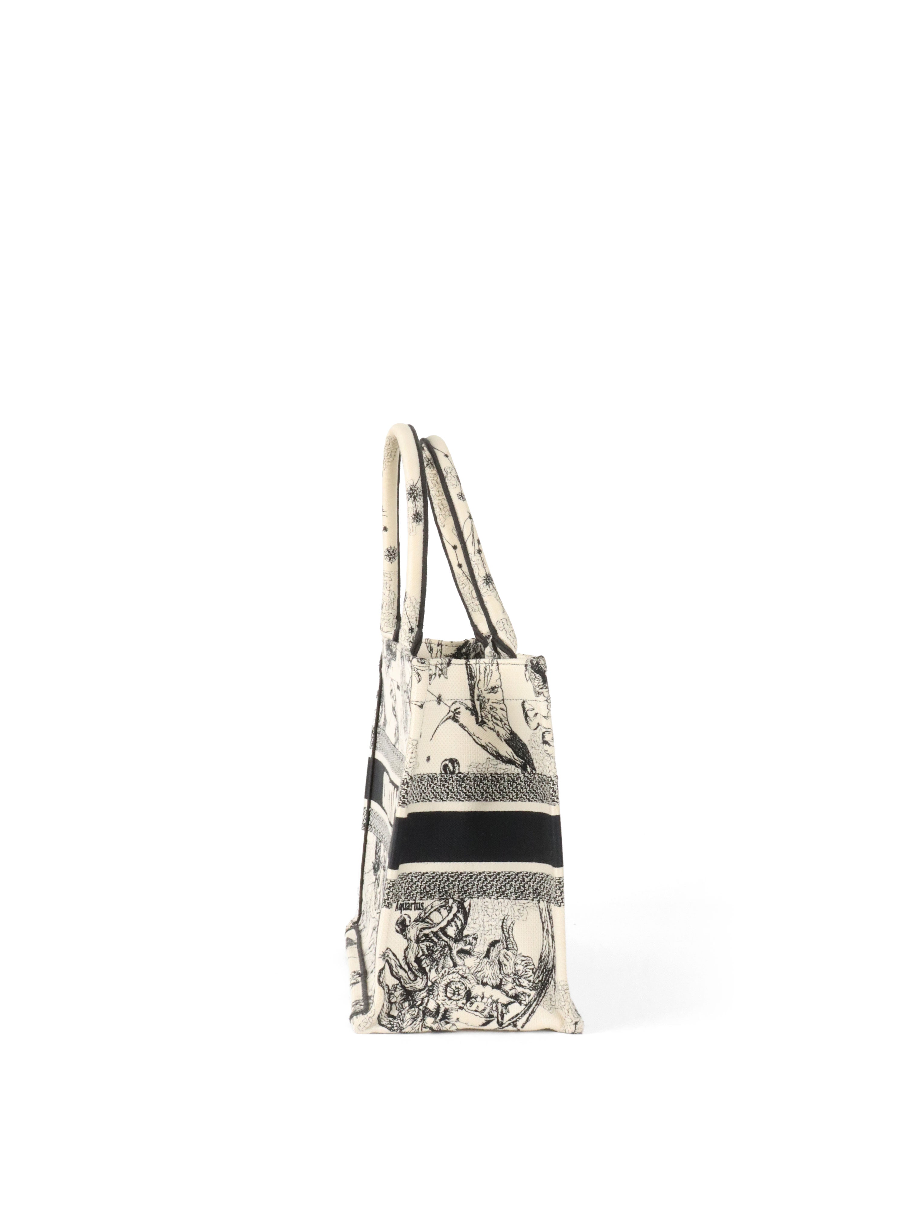 Dior Latte and Black Zodiac Medium Book Tote