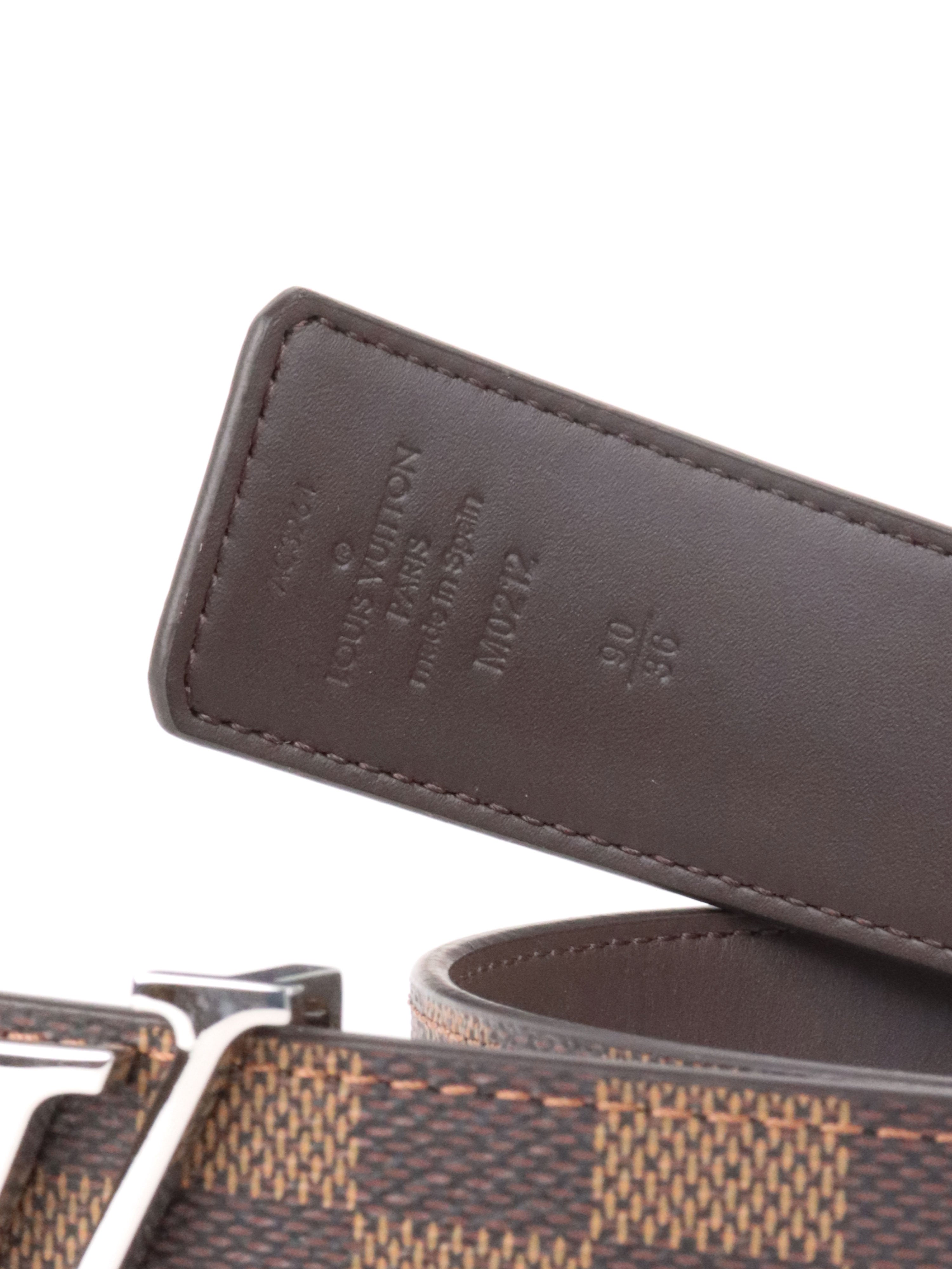 Louis Vuitton Damier Ebene LV Initiales 35mm Reversible Belt