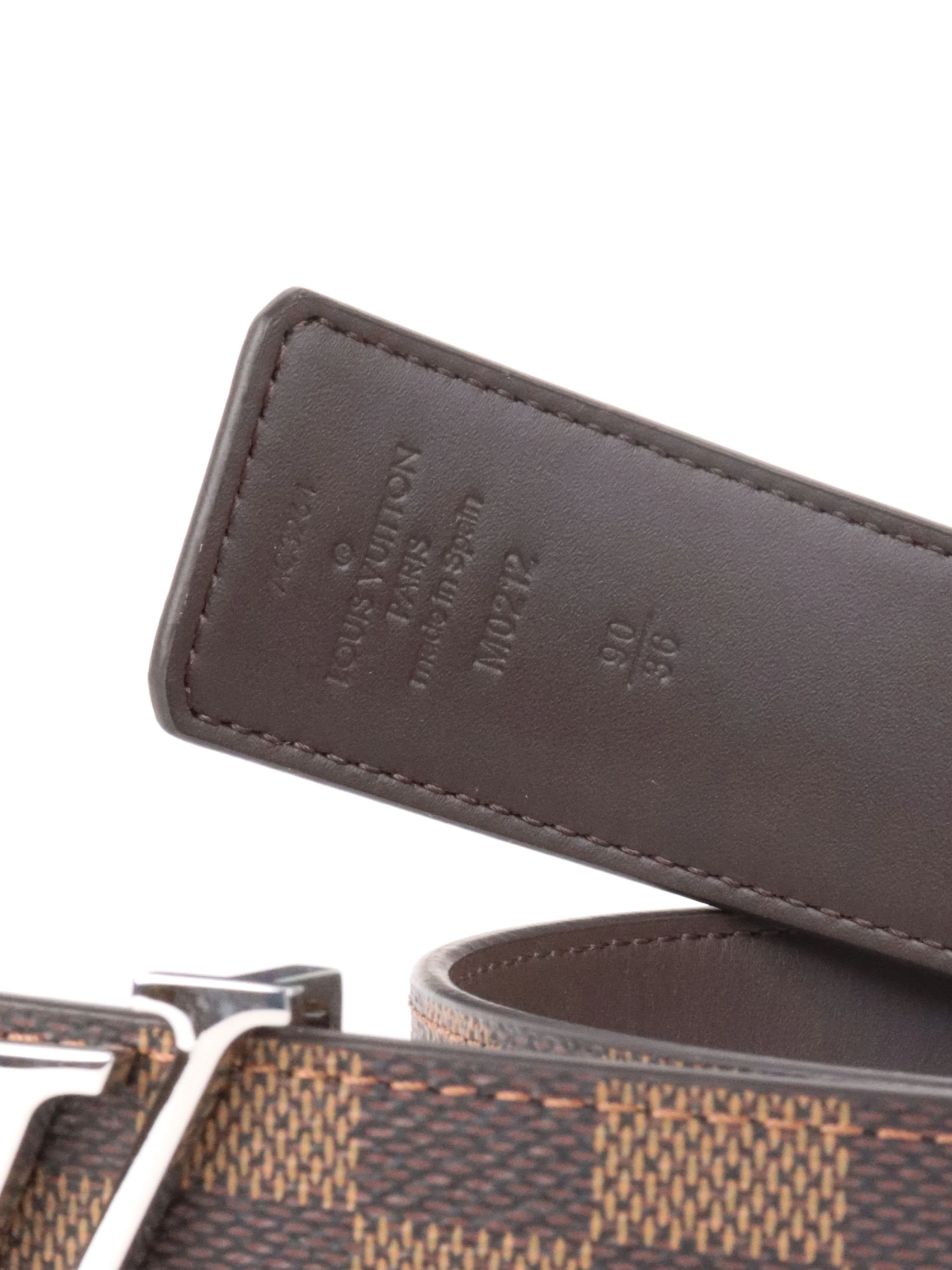 Louis Vuitton Damier Ebene LV Initiales 35mm Reversible Belt