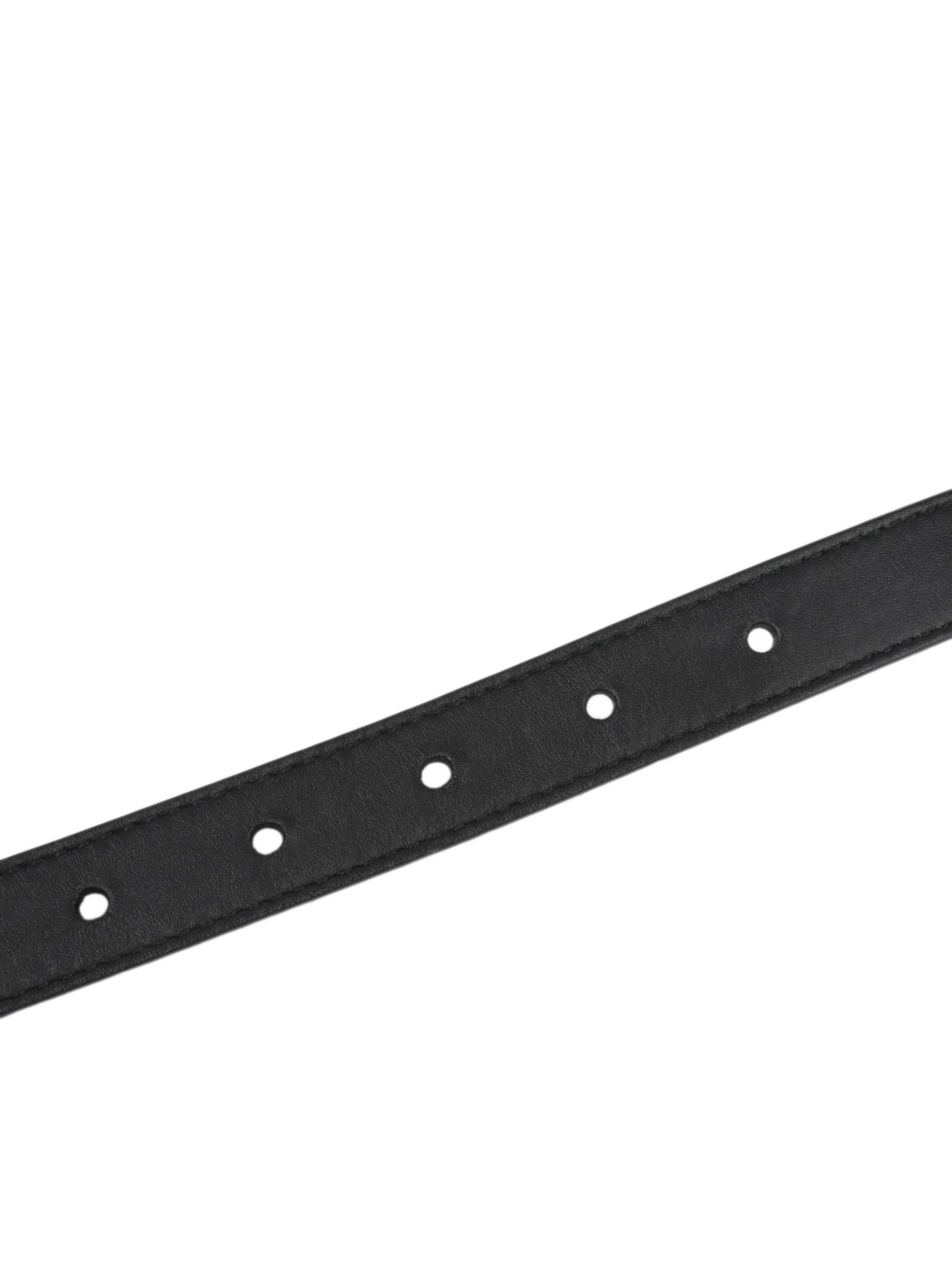 Gucci Black GG Marmont Leather Belt.