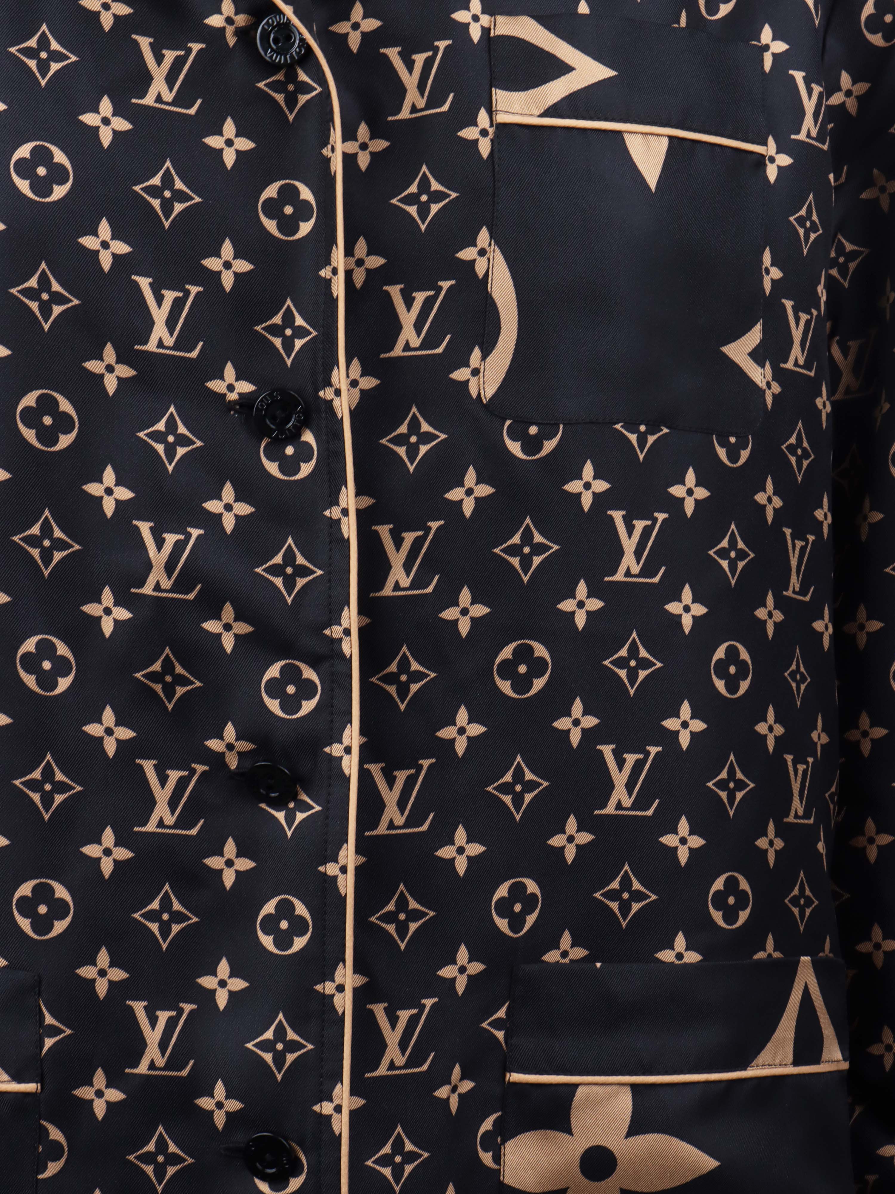 Louis Vuitton Monogram Black Pyjama Blouse.