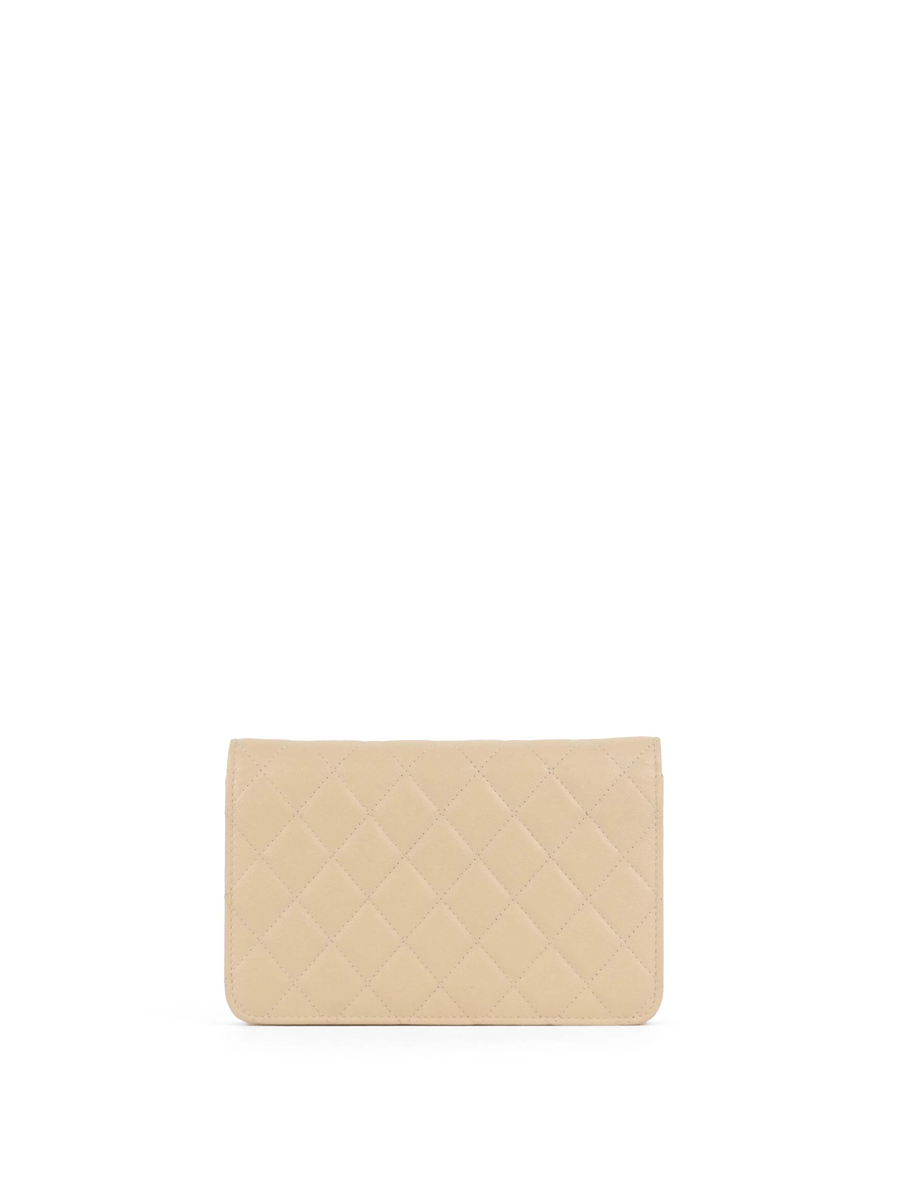 Chanel Beige Double CC Wallet on Chain LGHW