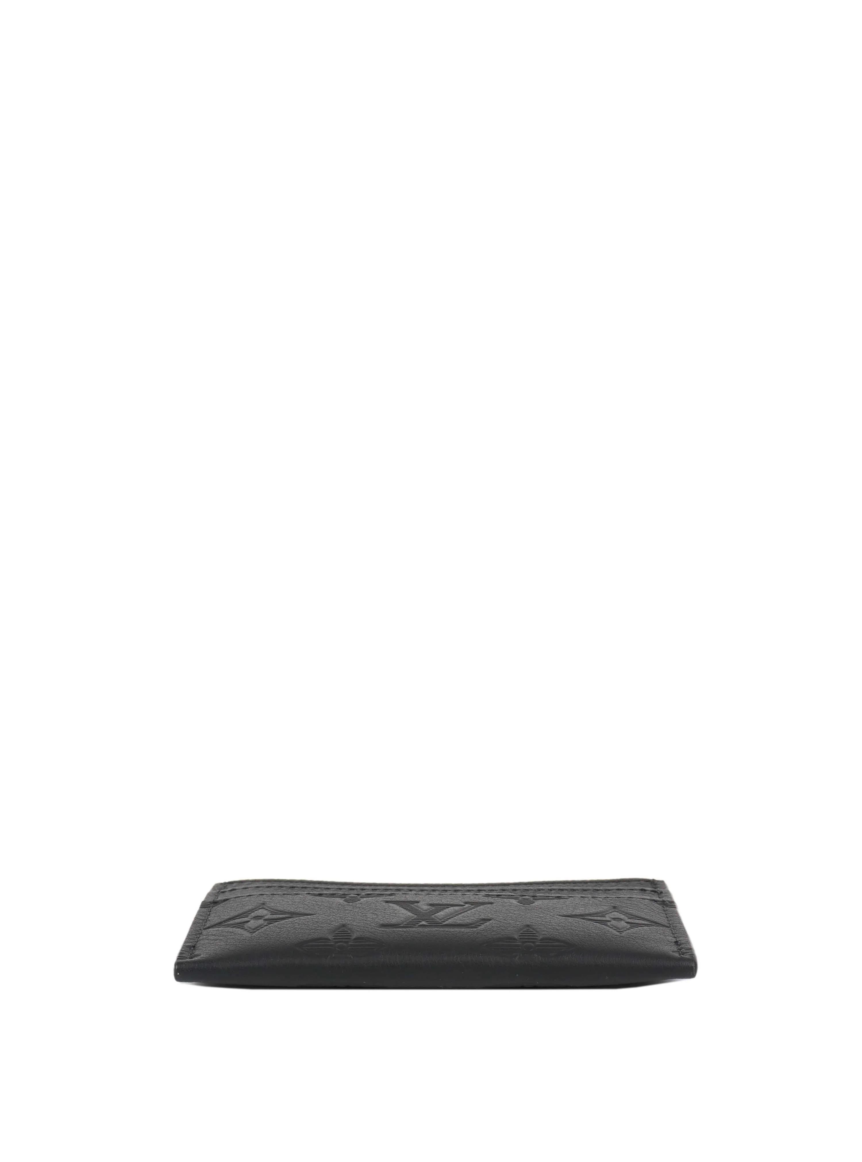 Louis Vuitton Black Double Card Holder.