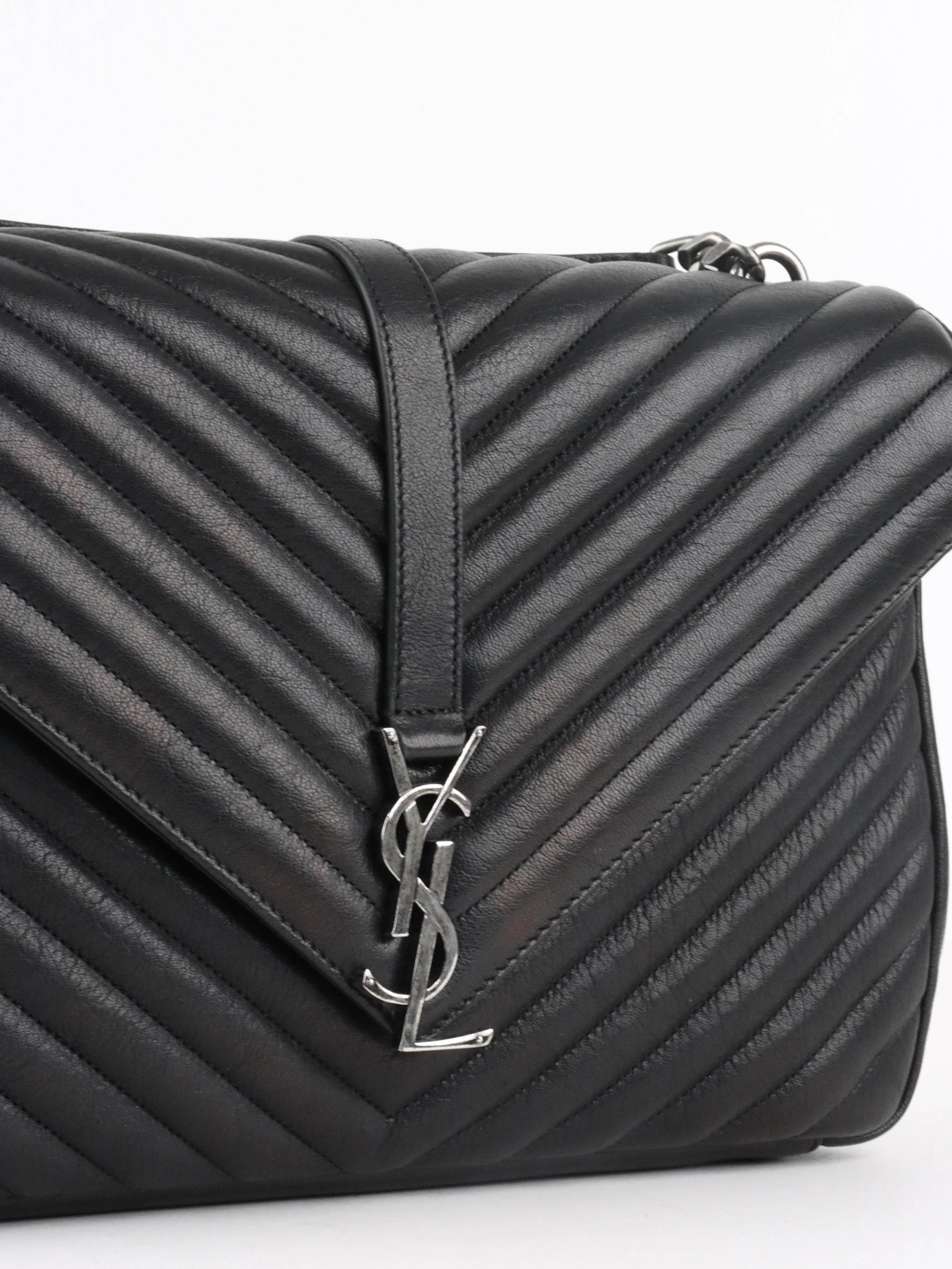 Saint Laurent Large Black College Bag