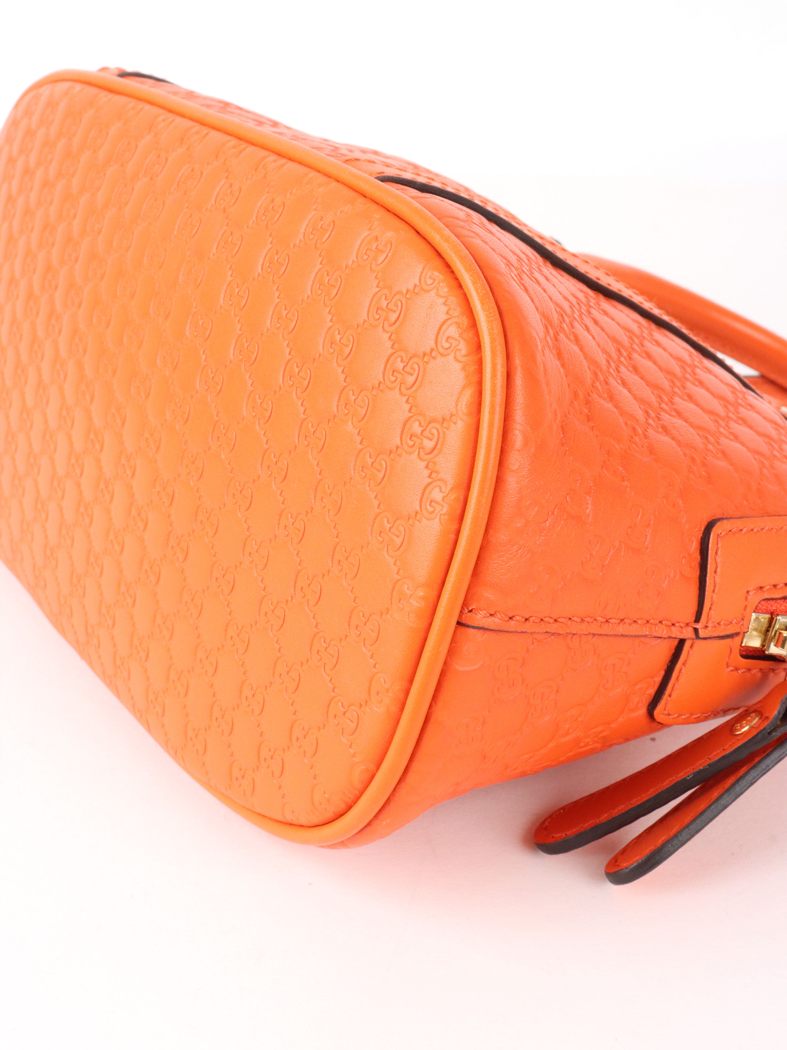 Gucci Orange Mini Microguccissima Dome Satchel Bag