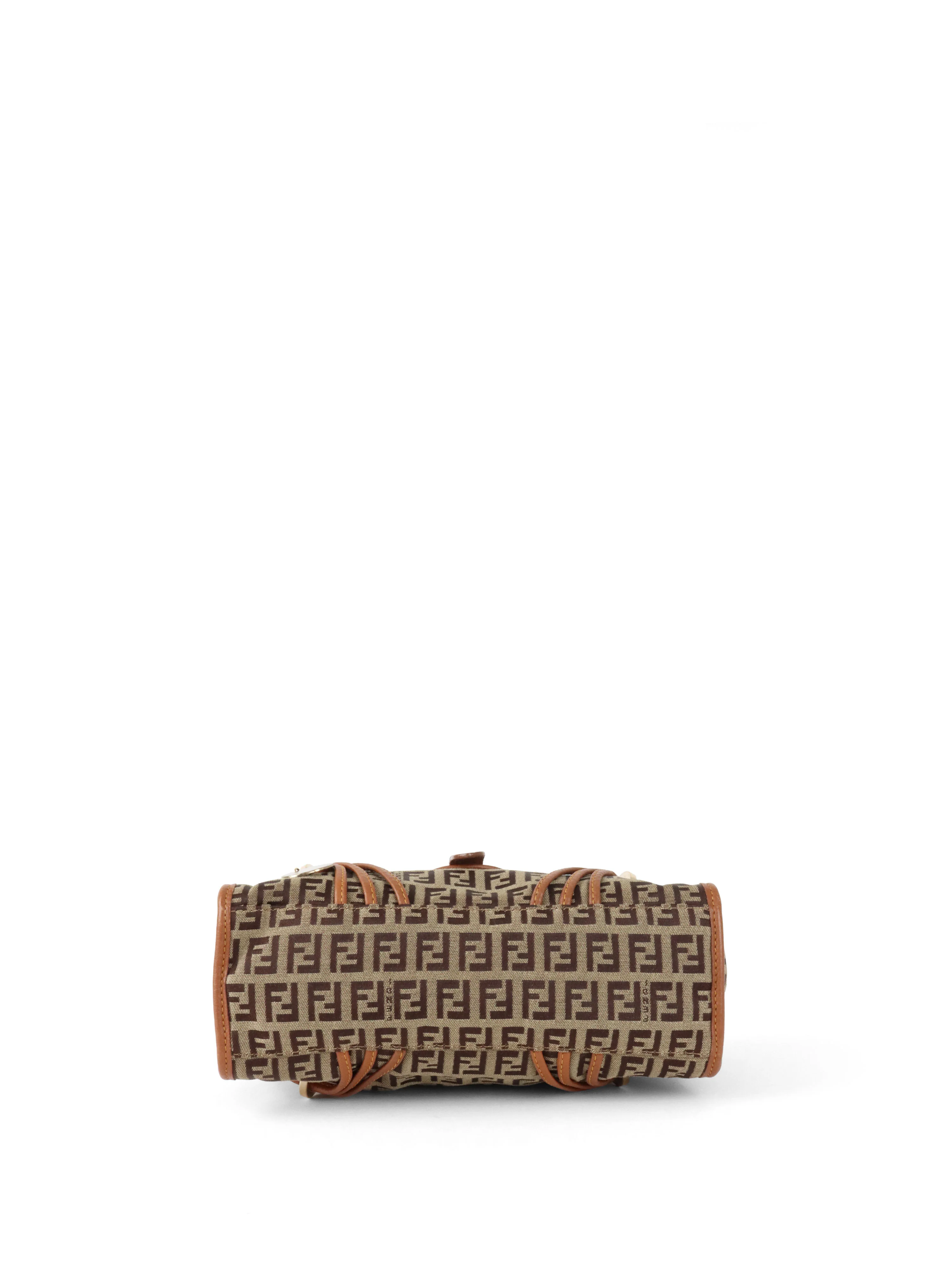 Fendi Zucchino FF Top Handle Bag.
