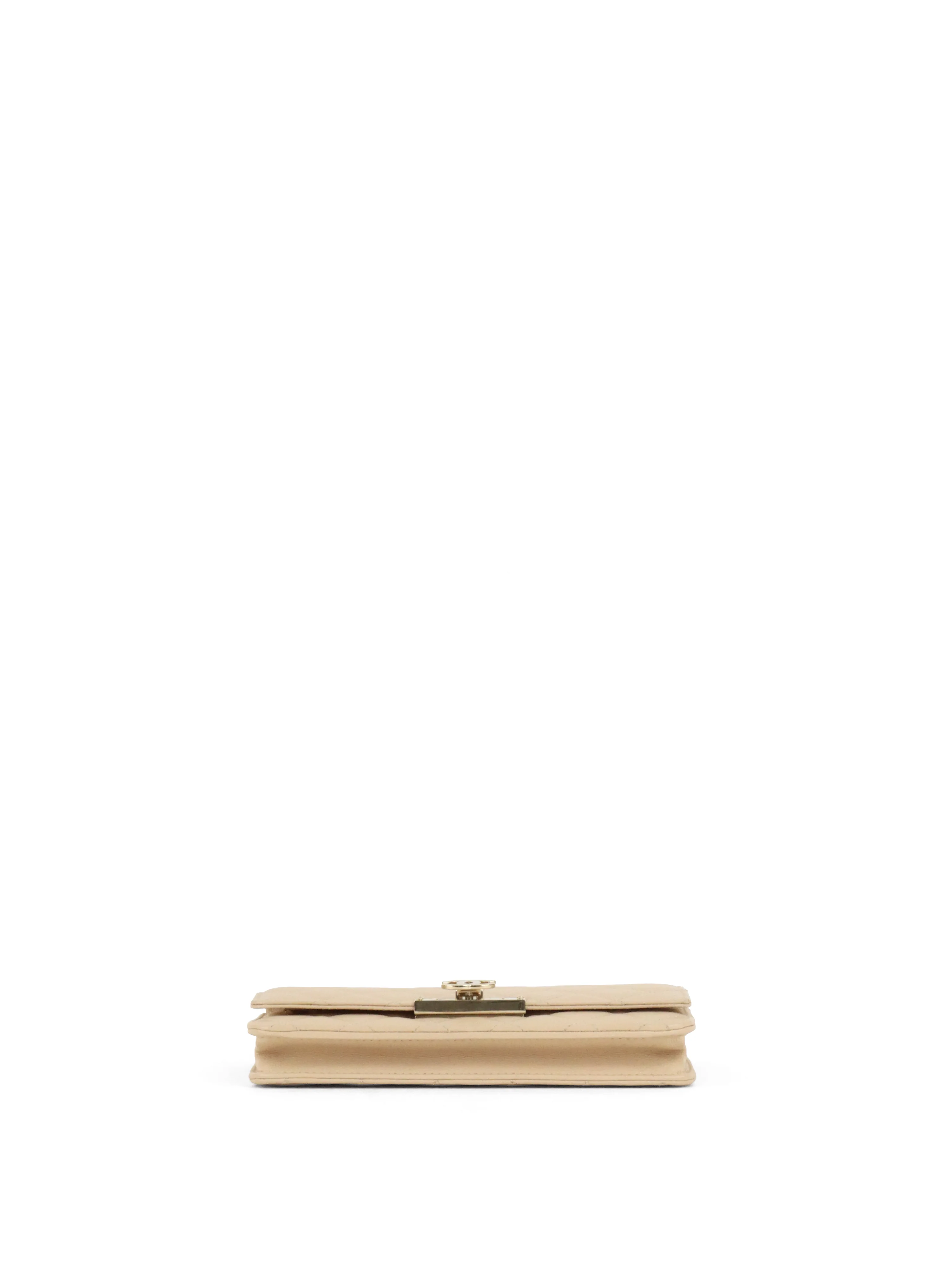Chanel Beige Double CC Wallet on Chain LGHW