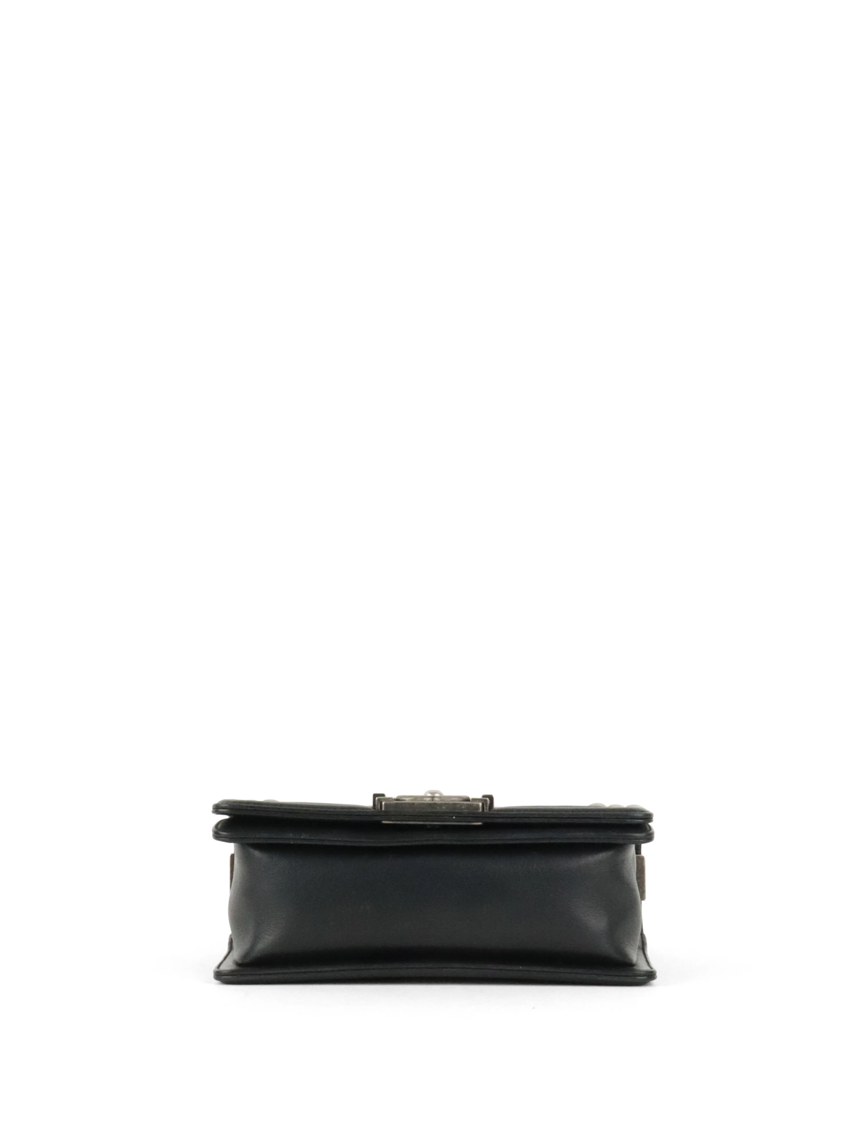 Chanel Small Black Lambskin Boy Bag