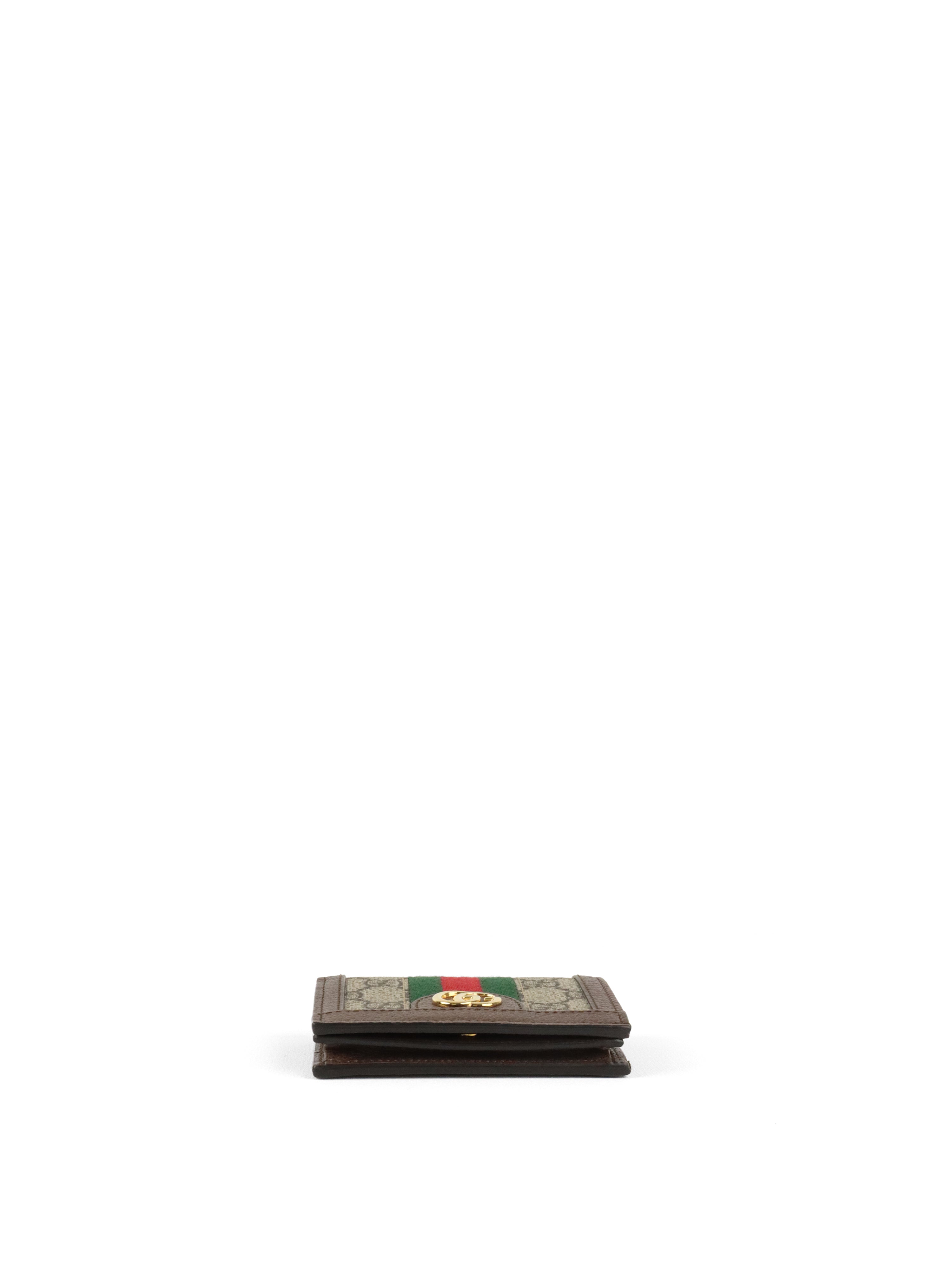 Gucci Brown Ophidia Card Case Wallet