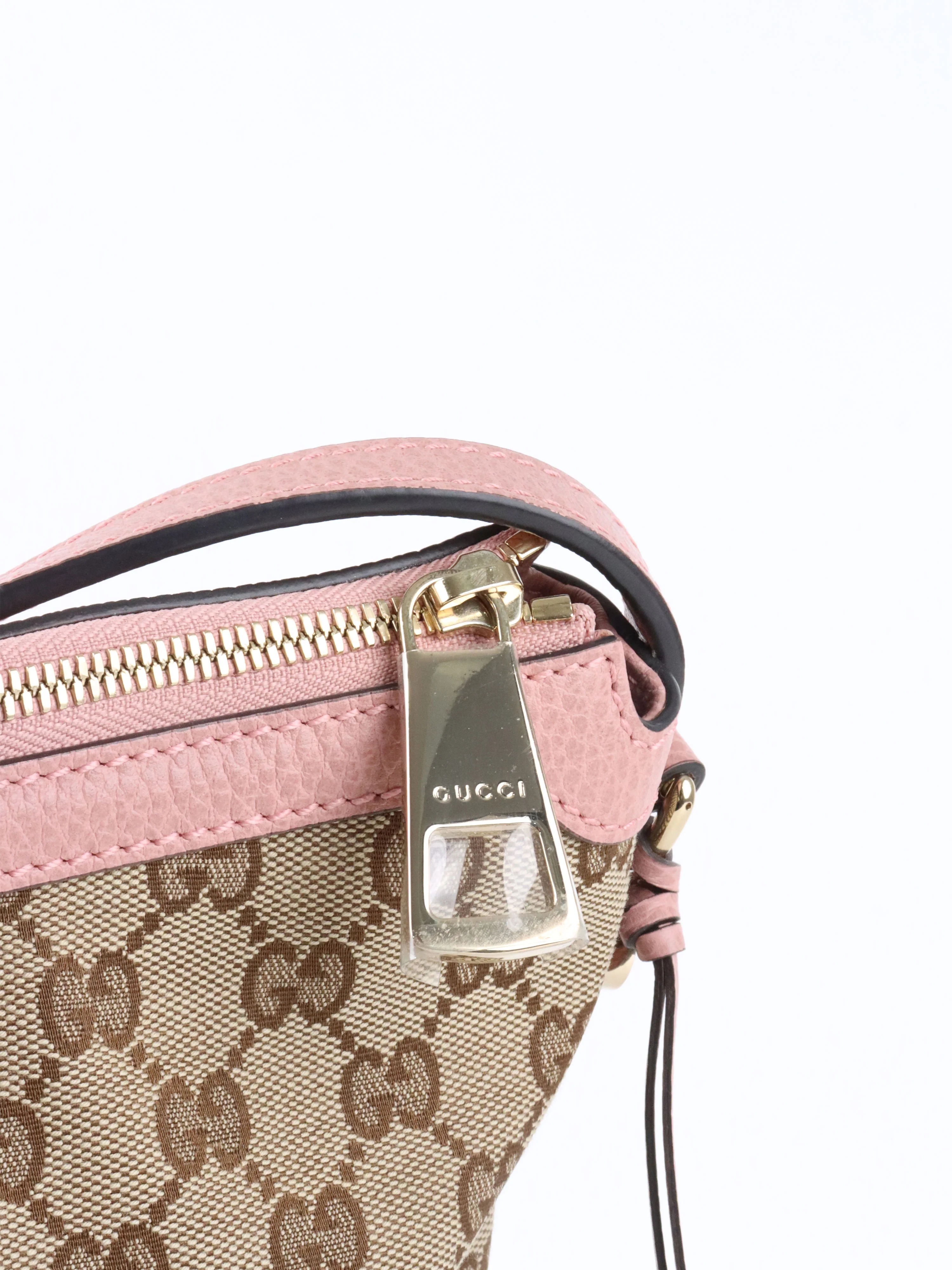 Gucci Large Dusty Pink GG Canvas Bree Hobo bag