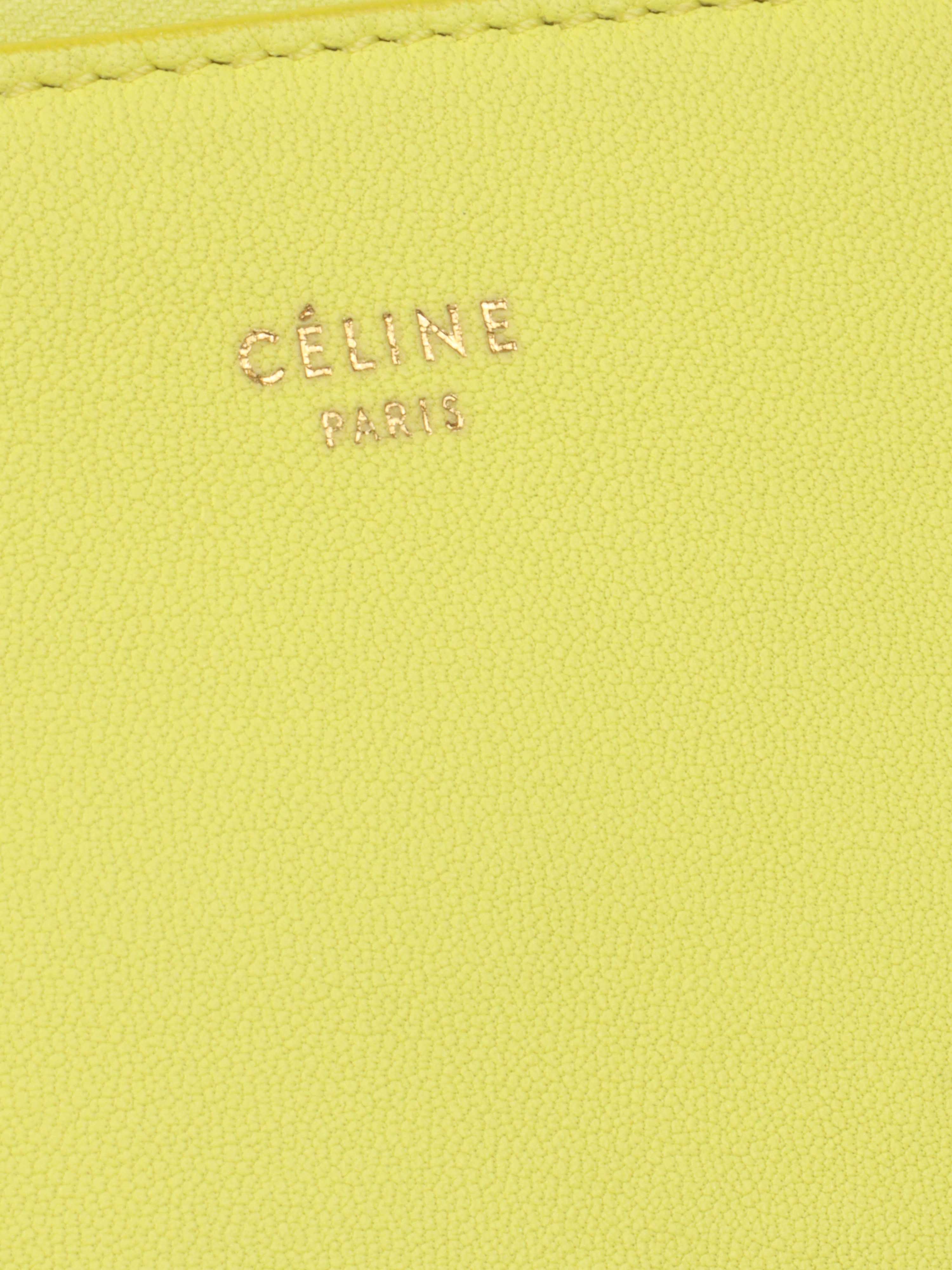 Celine Pouch Yellow  Grey.