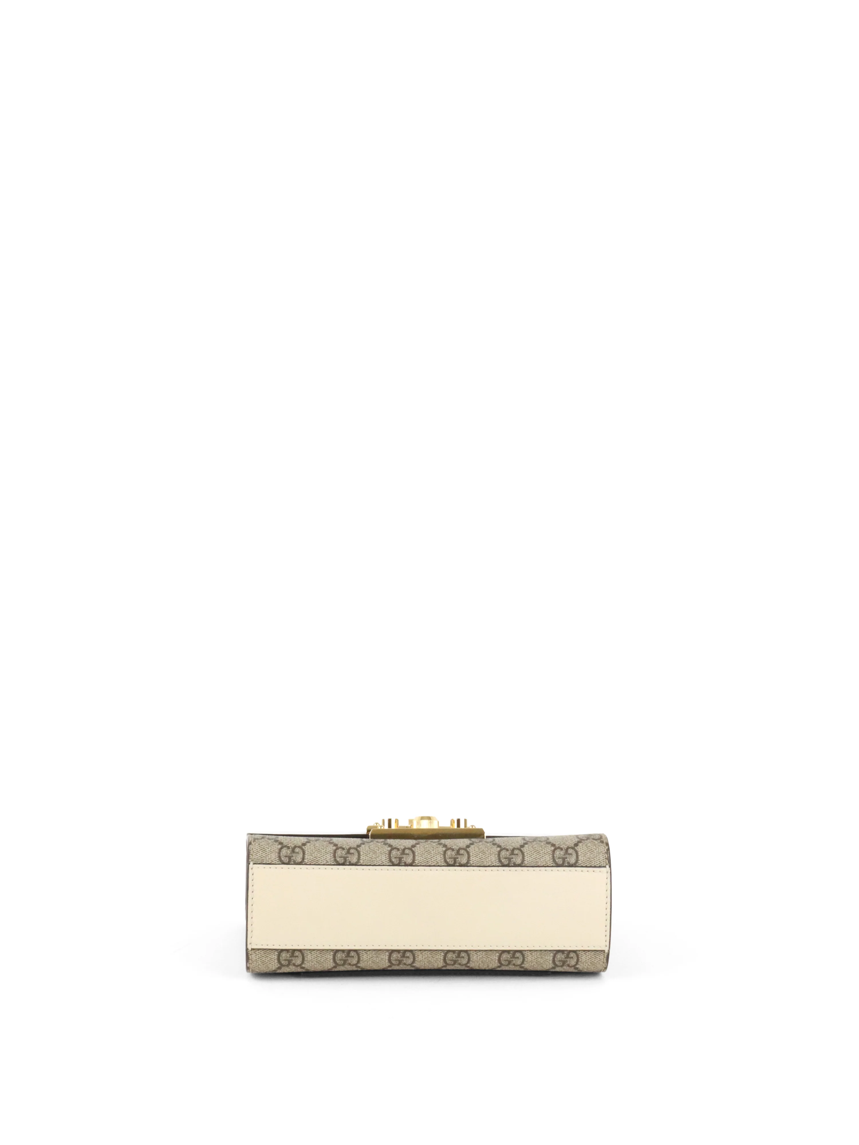 Gucci Small White GG Padlock Shoulder Bag
