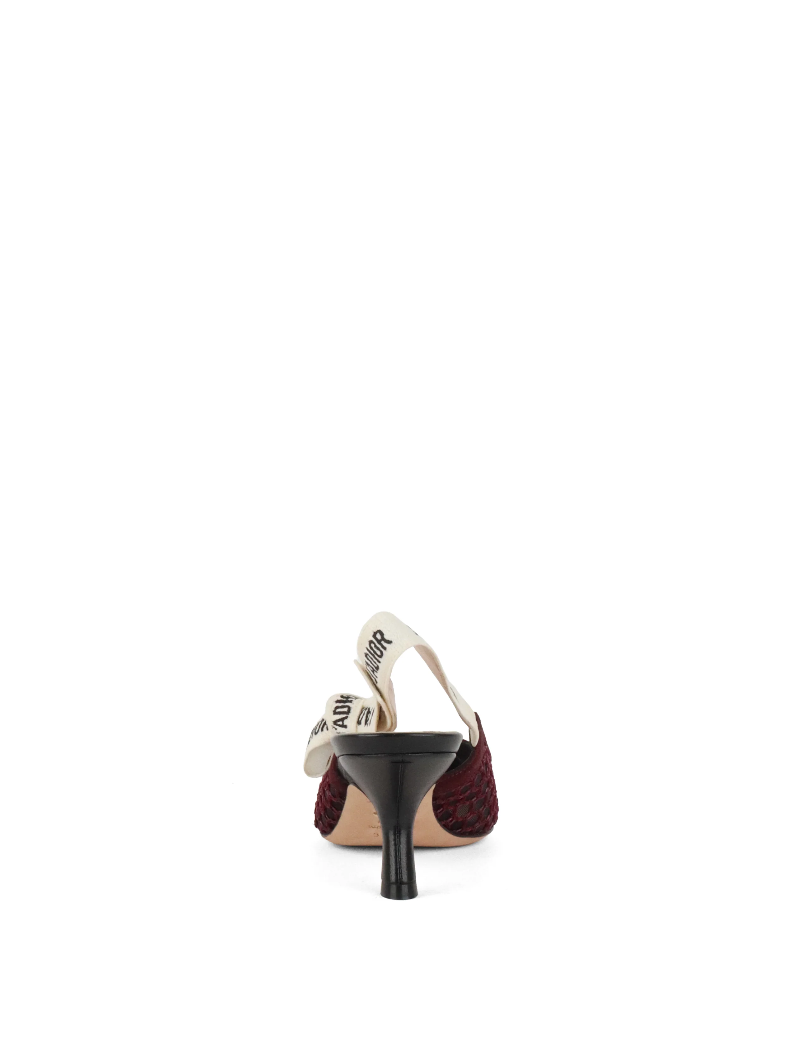 Dior Burgundy Mesh JAdior Slingback Sandal
