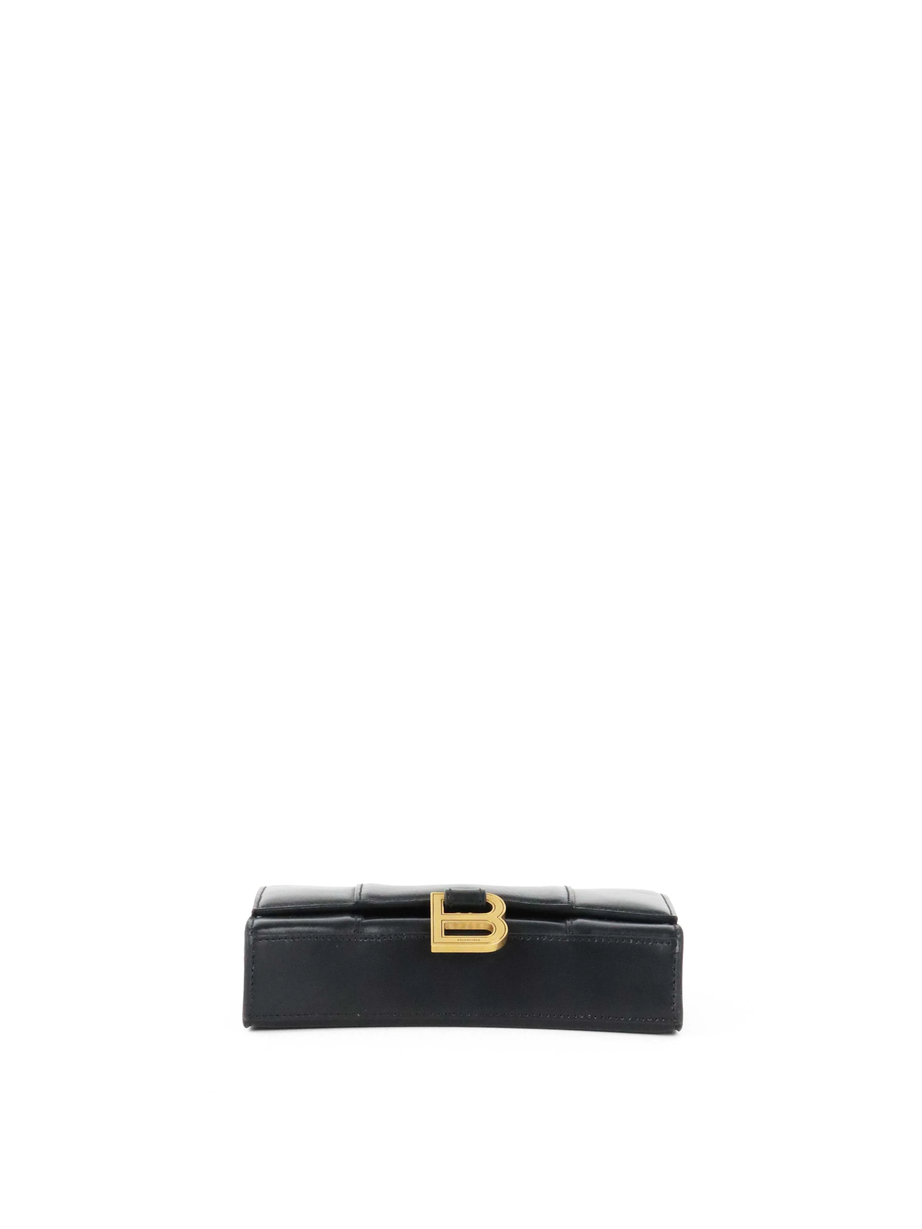 Balenciaga Black Hourglass Wallet On Chain