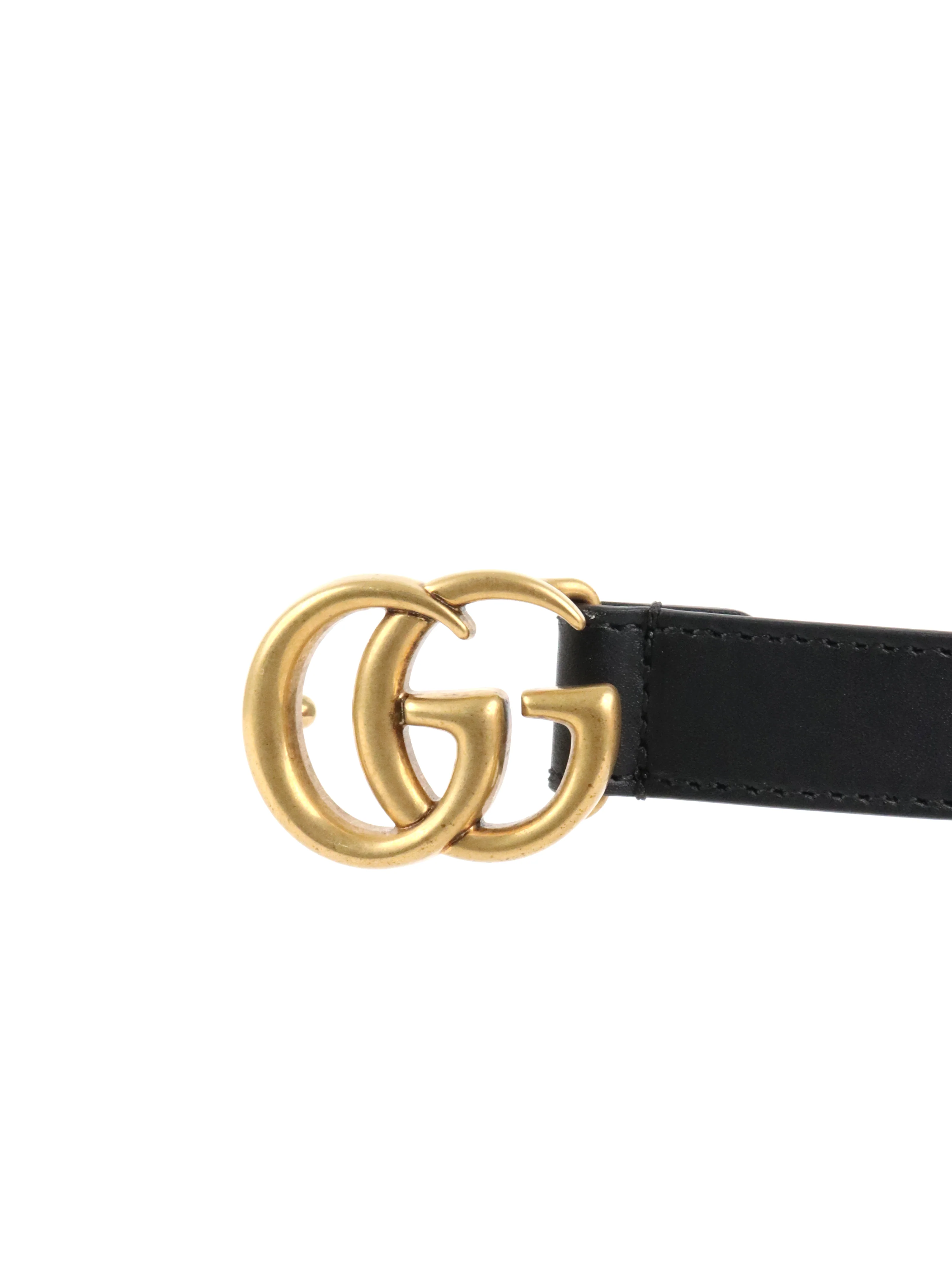 Gucci Black Thin Belt Size 75