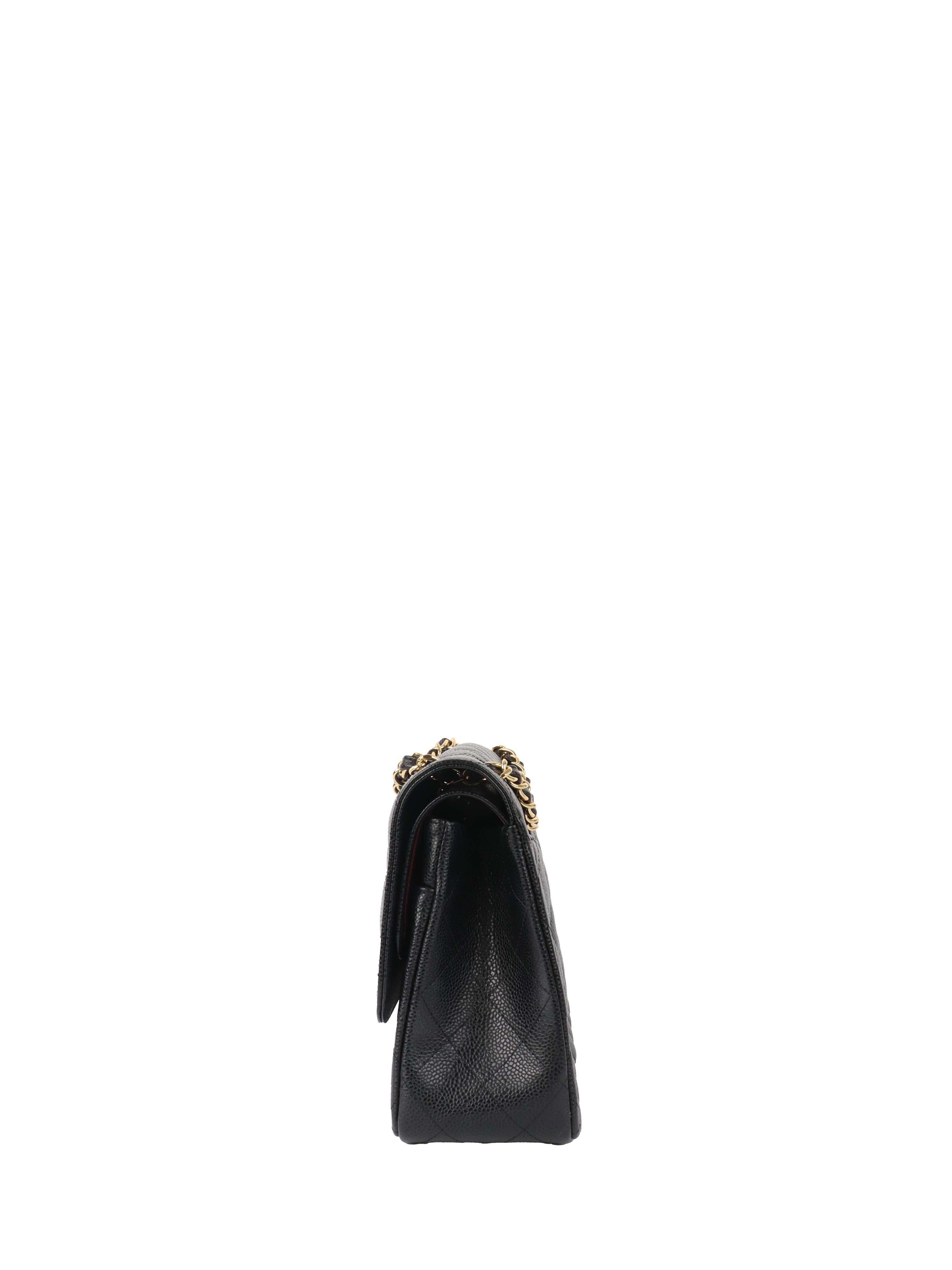 Chanel Classic Jumbo Black Caviar GHW.