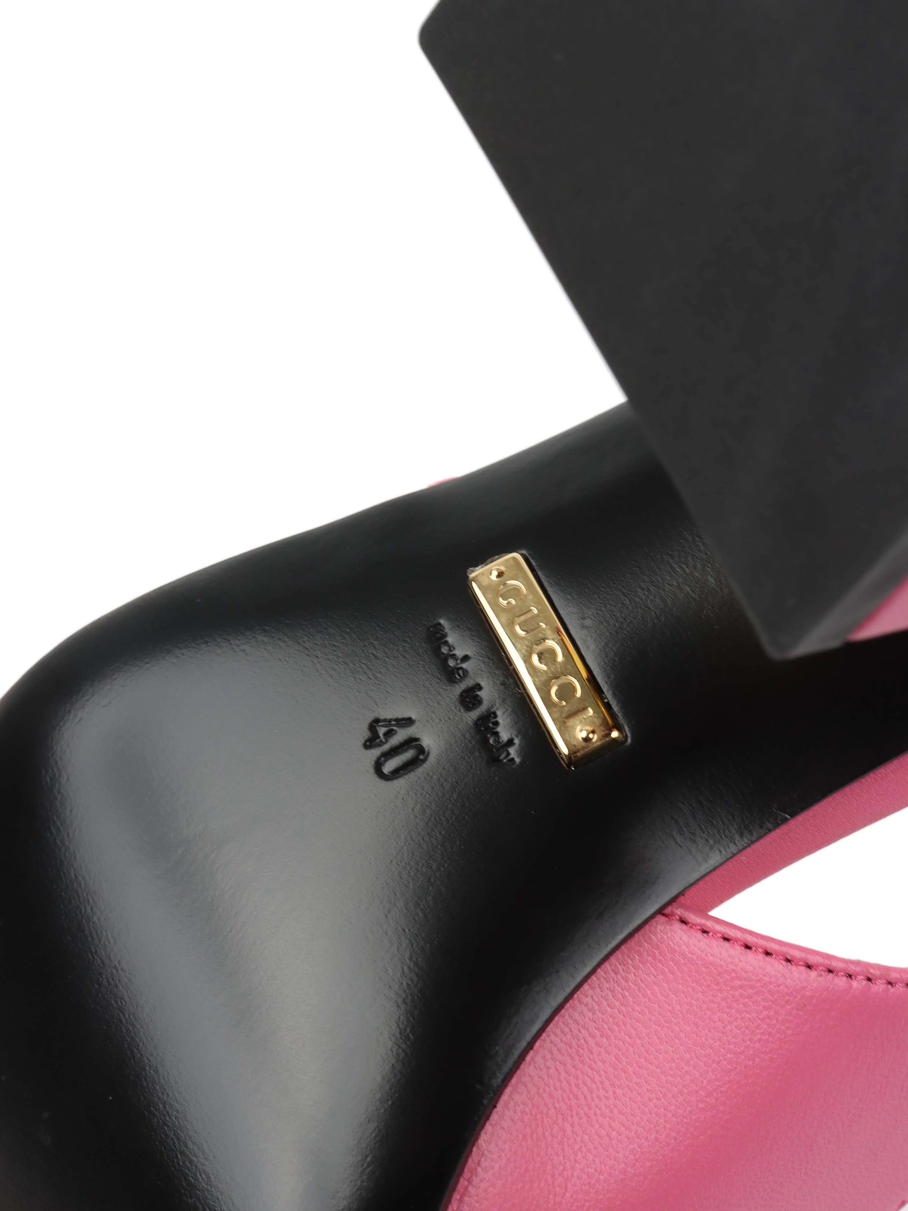 Gucci Pink Horsebit Slingback Pumps.