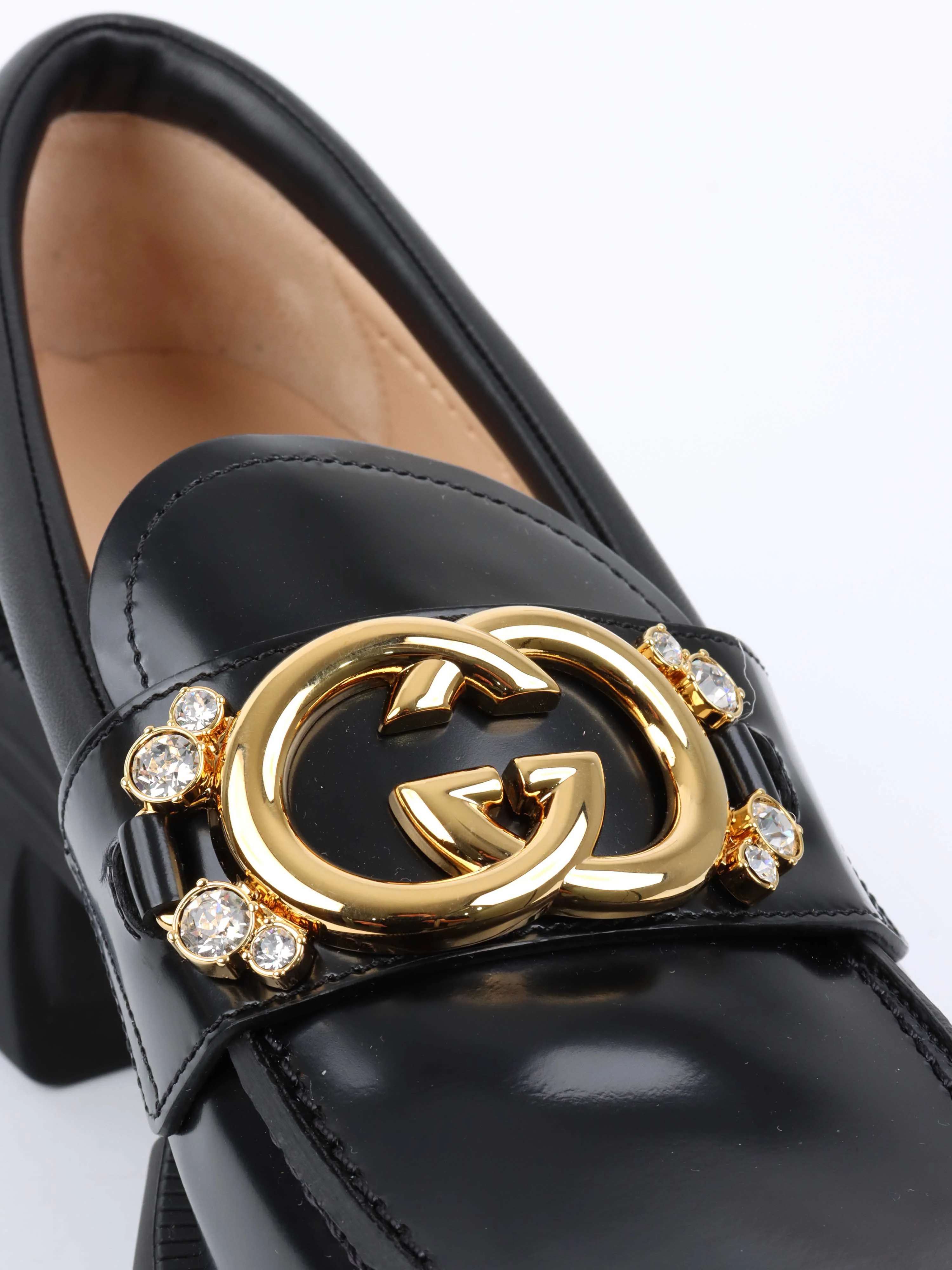 Gucci Interlocking GG  Diamonte Loafers.