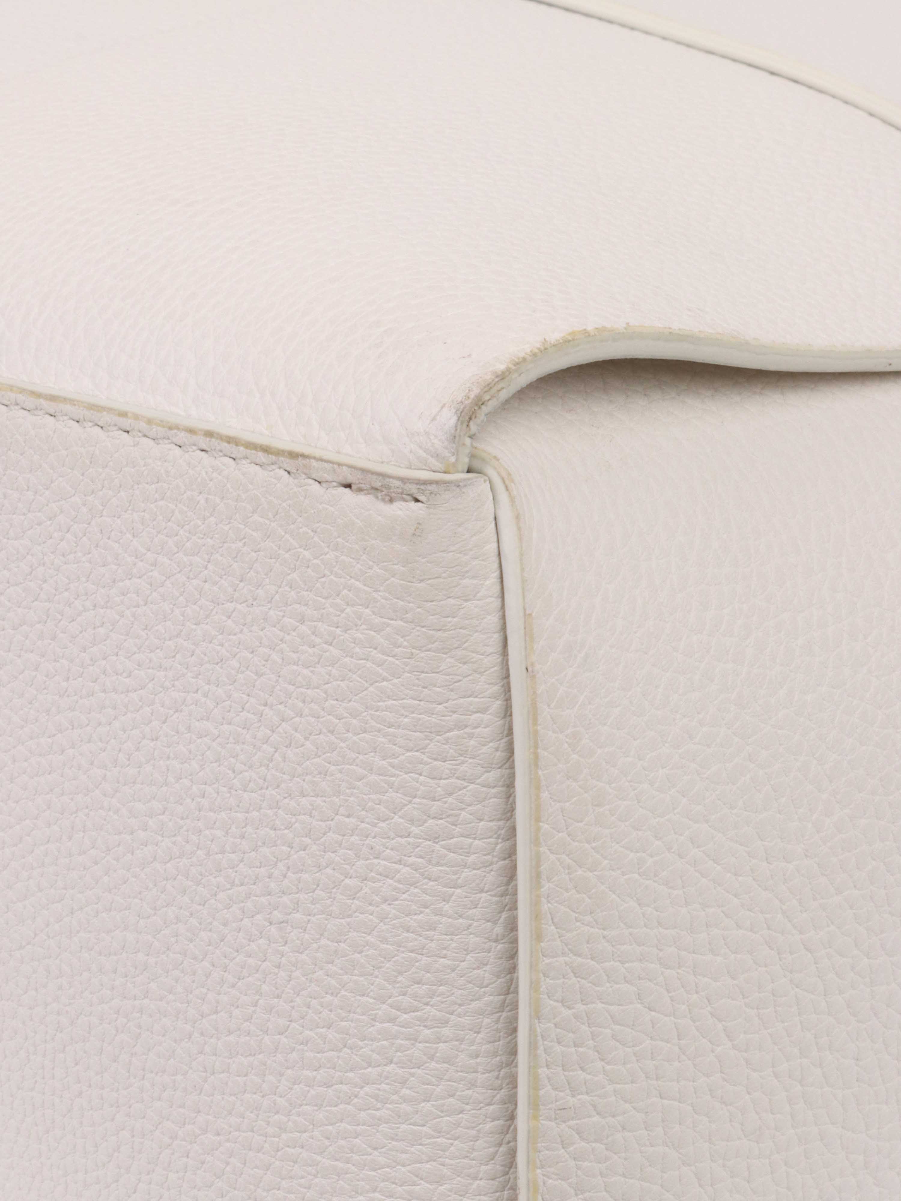 Bottega Veneta White Arco Large Leather Tote Bag.