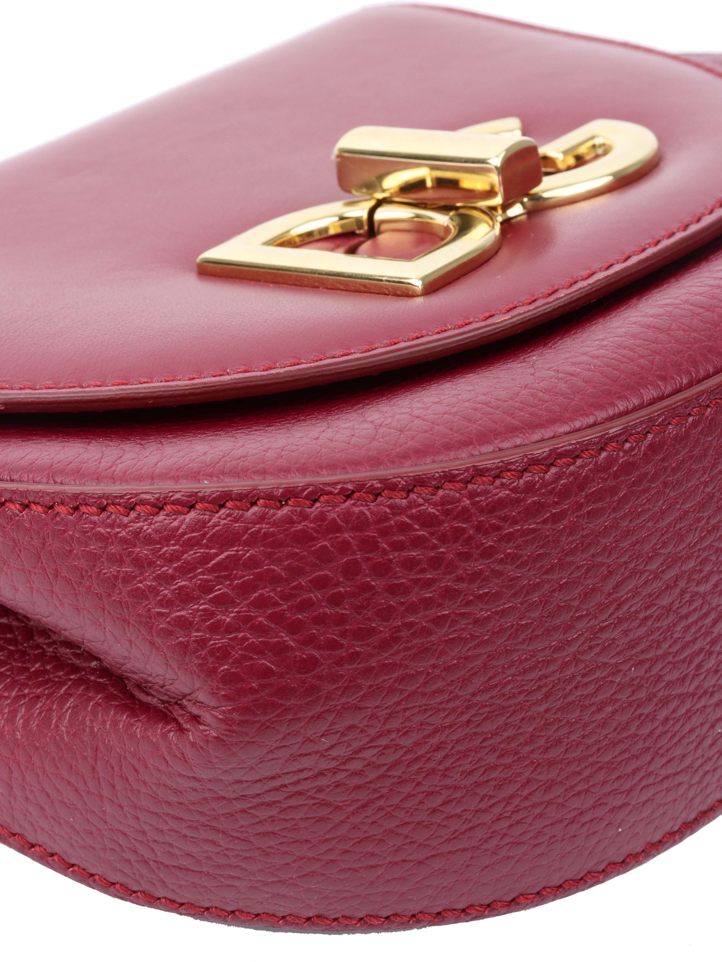 Dolce 
Gabbana Burgundy Chain Shoulder Bag.