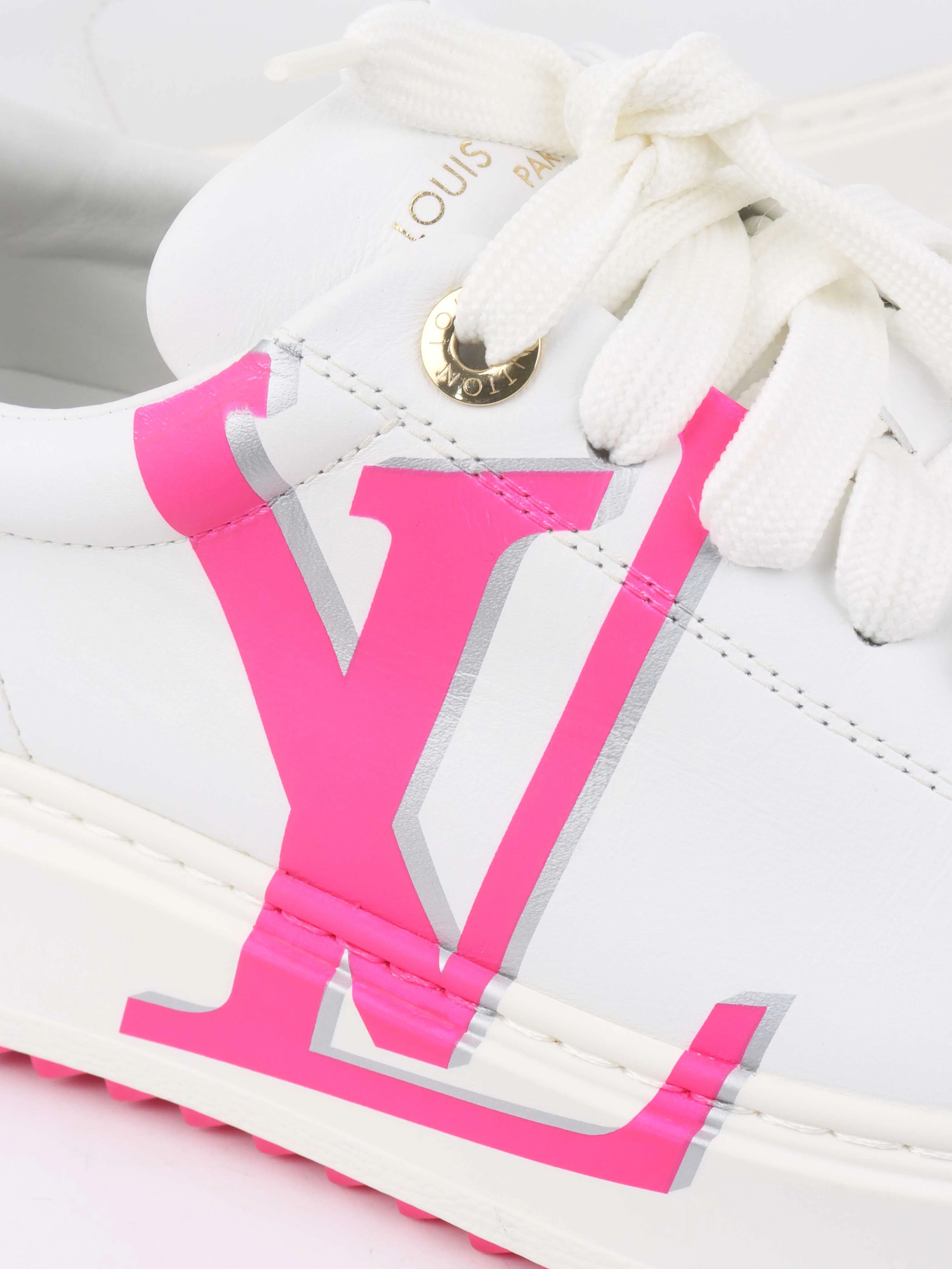 Louis Vuitton Pink Logo Sneakers.
