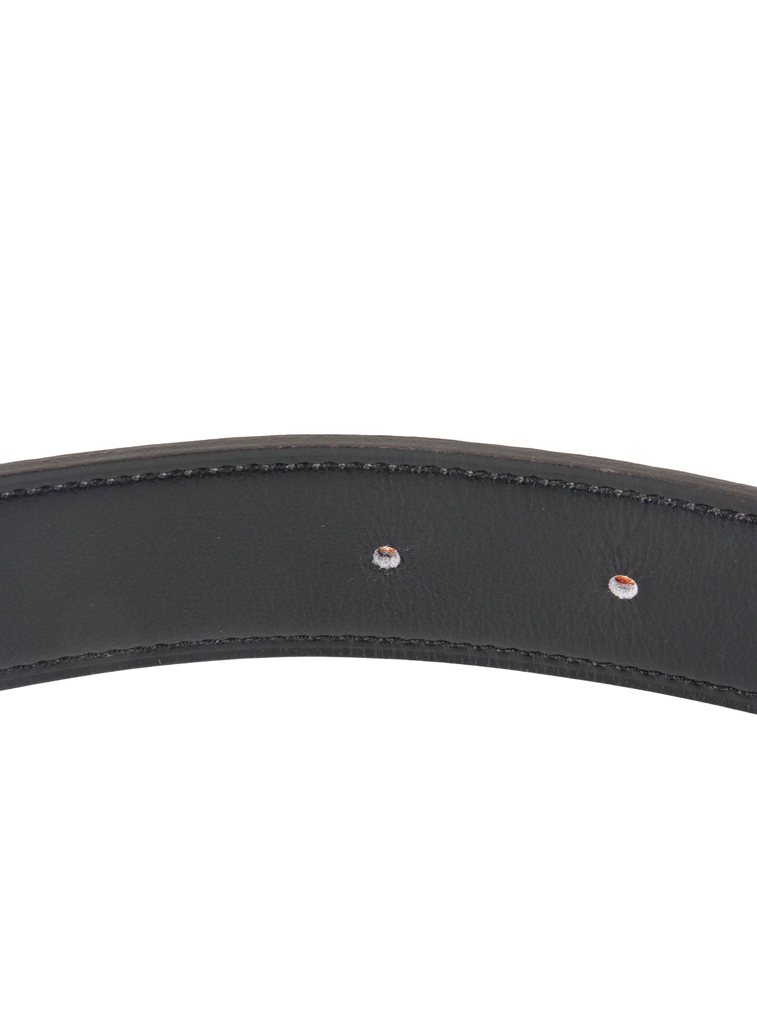 Hermes Reversible leather belt in Noir/Orange 32 mm.