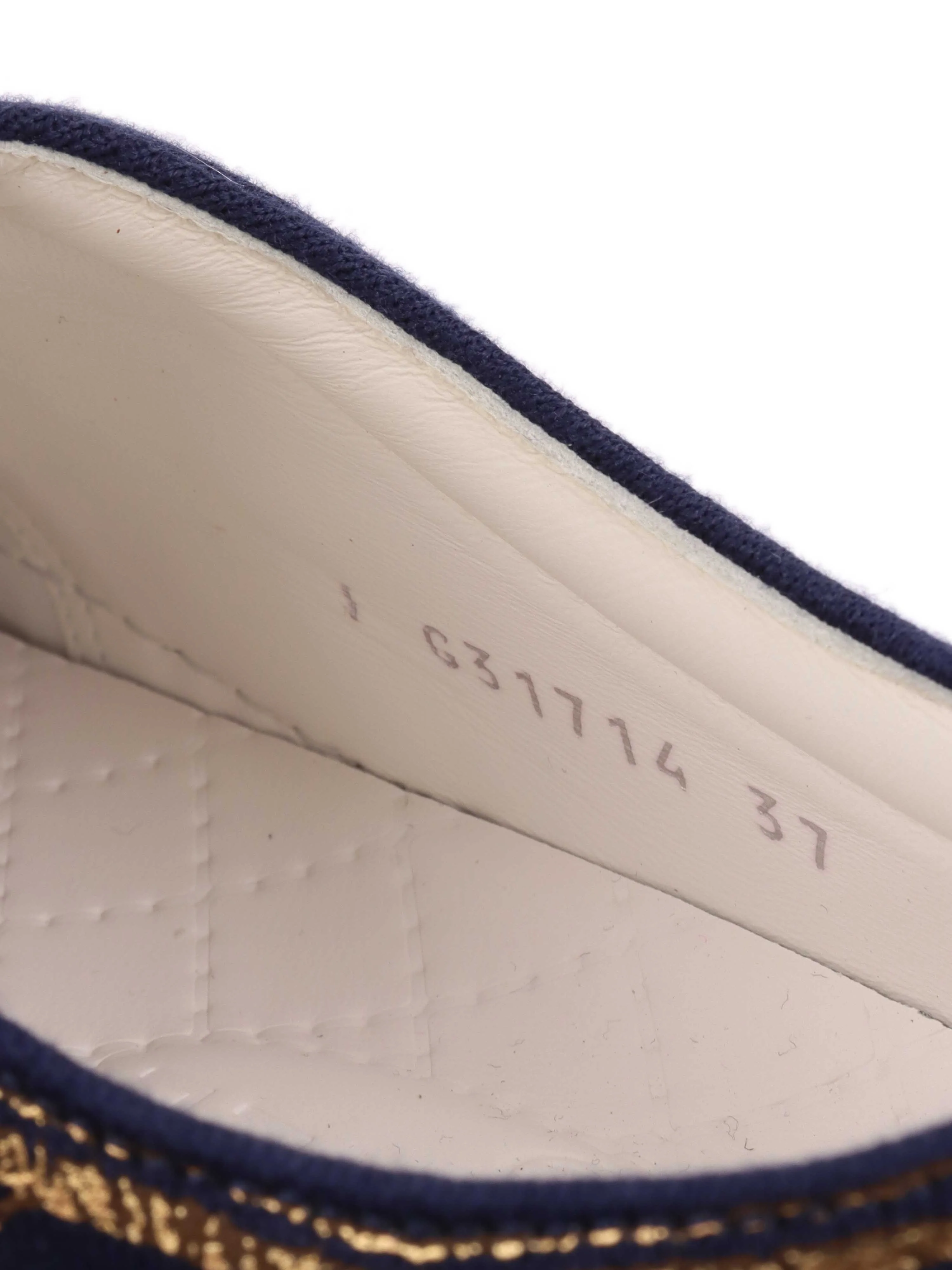 Chanel Navy Sneakers.