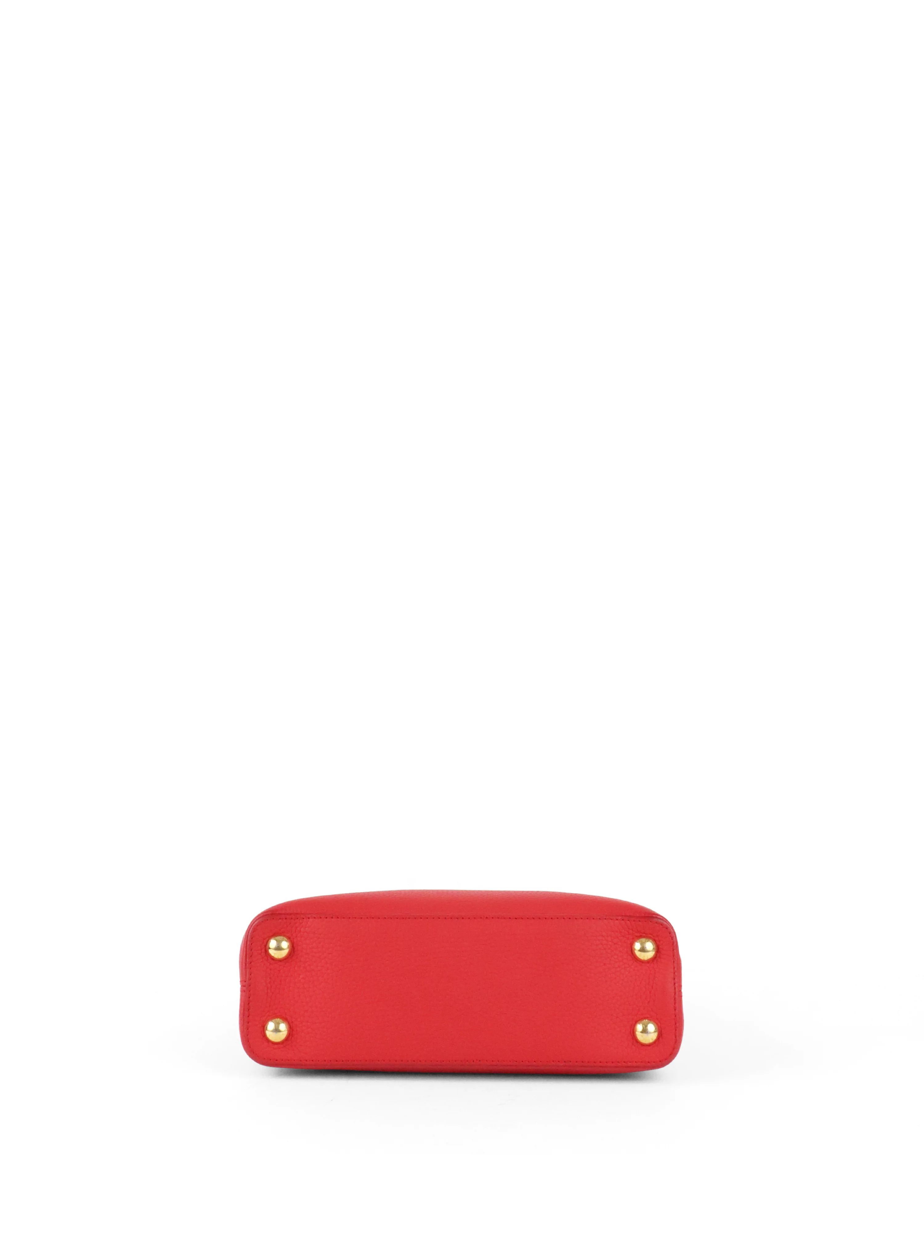 Louis Vuitton Red Capucines BB GHW