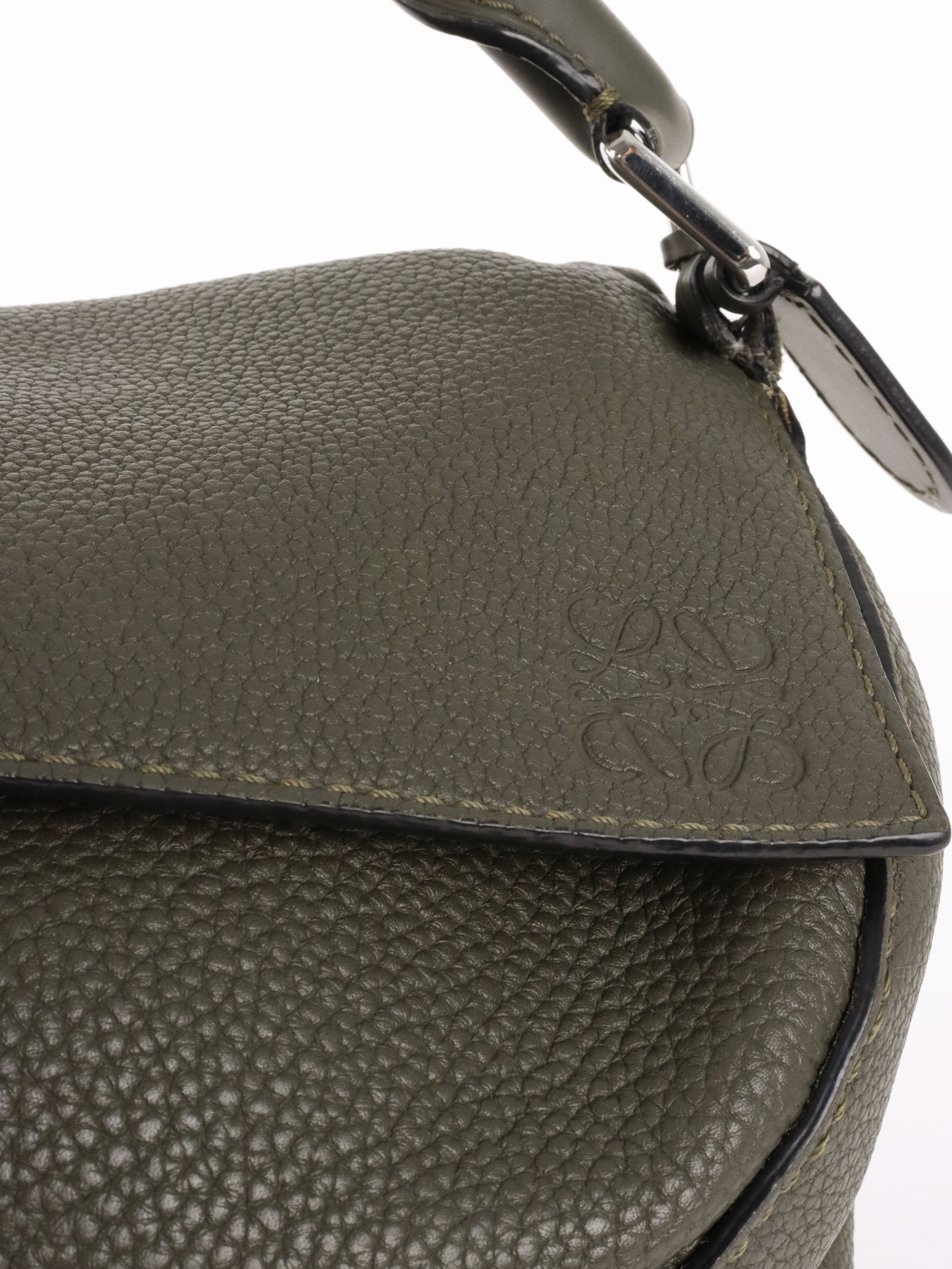 Loewe Deep Khaki Large Puzzle Bag