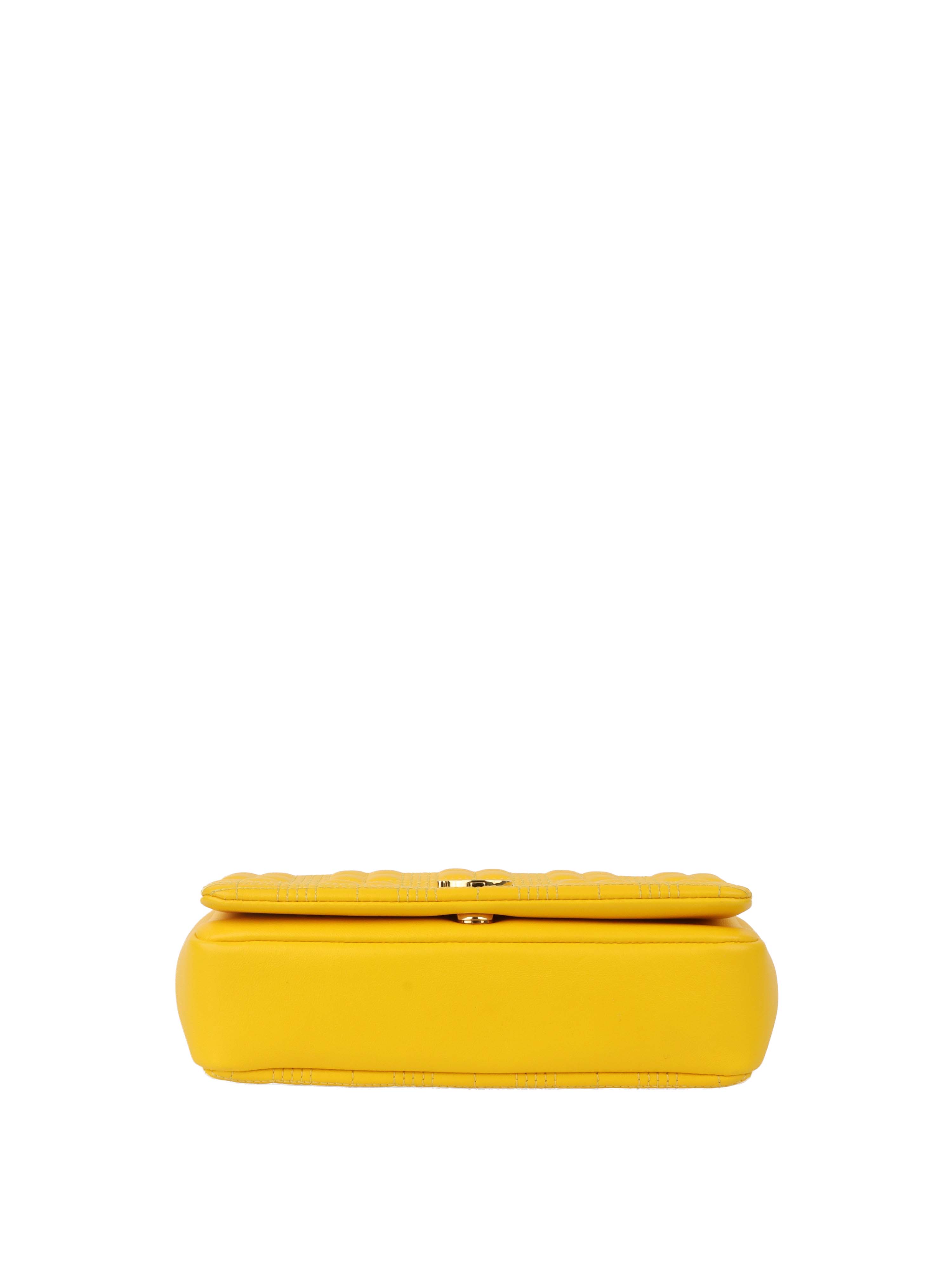 Burberry Yellow Quitled Leather Small Lola Bag.