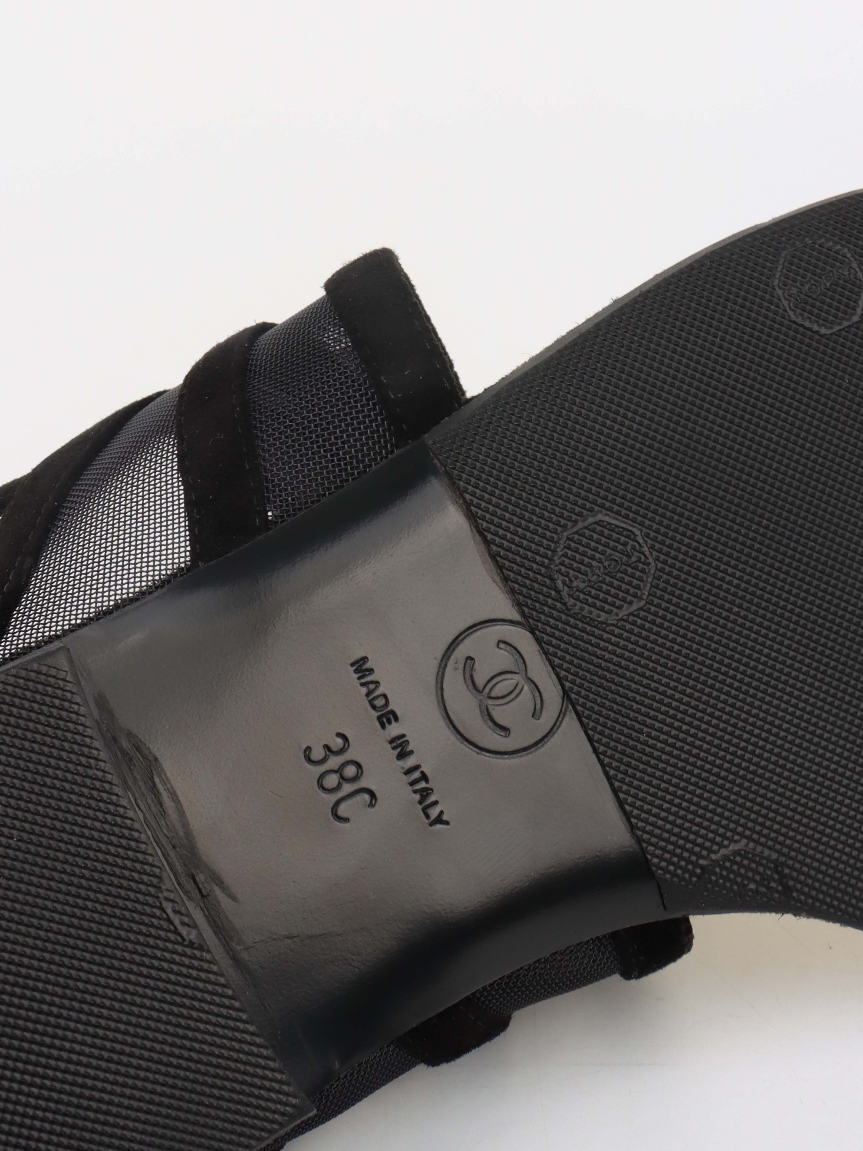 Chanel Black Sandals 38.