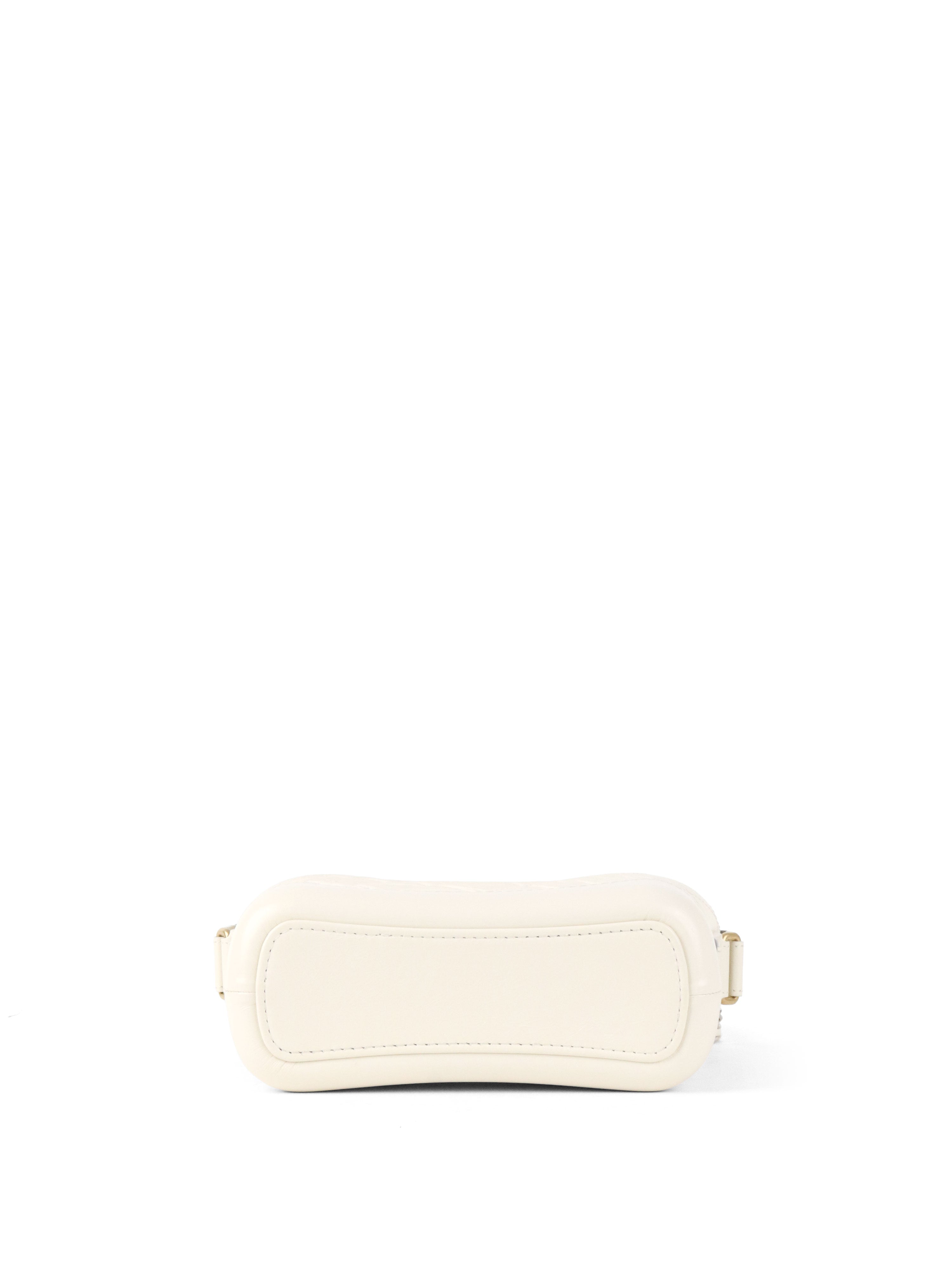 Chanel Small All White Aged Calfskin Gabrielle Bag
