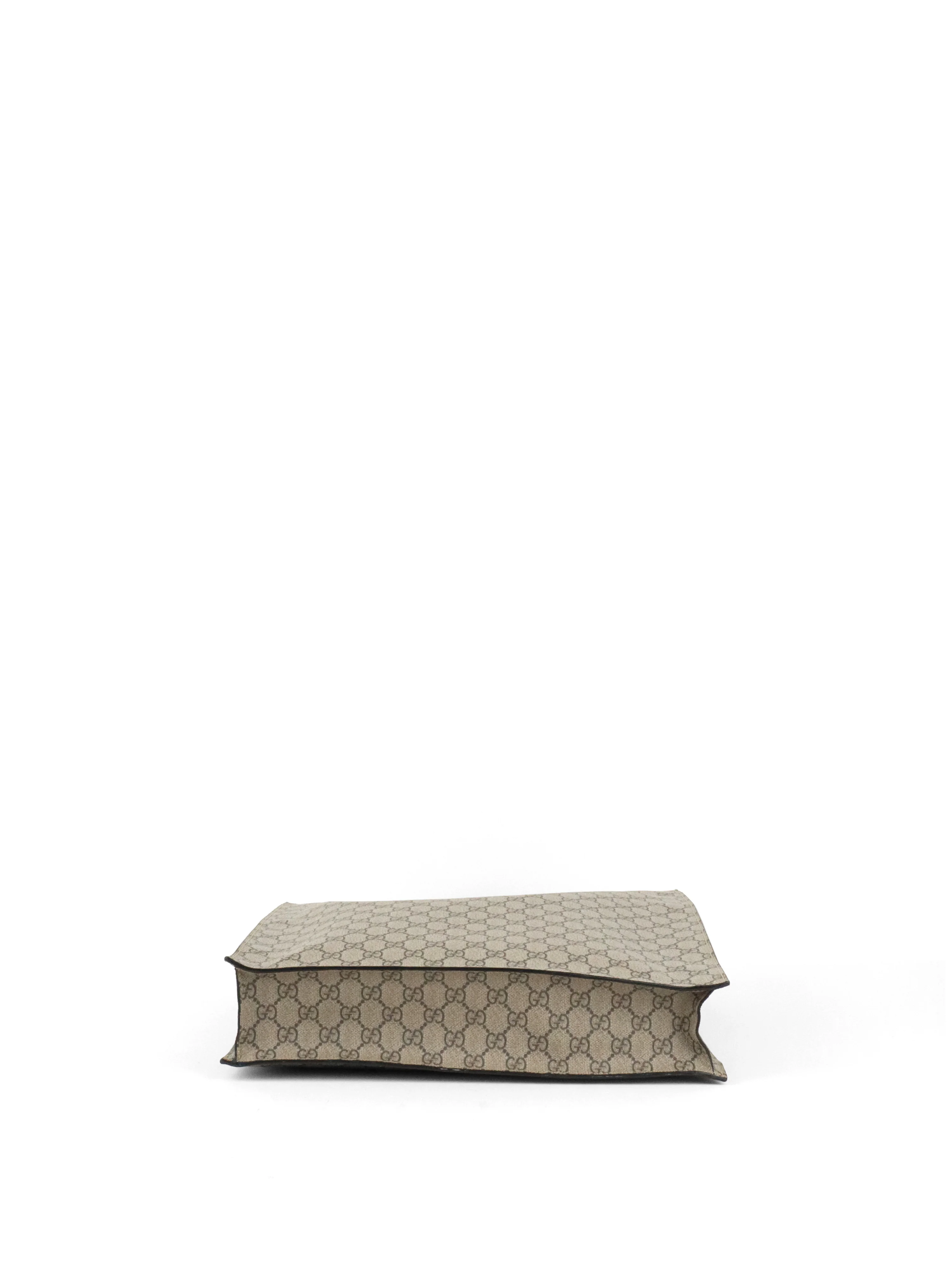 Gucci Ebony Soft GG Supreme Vertical Tote