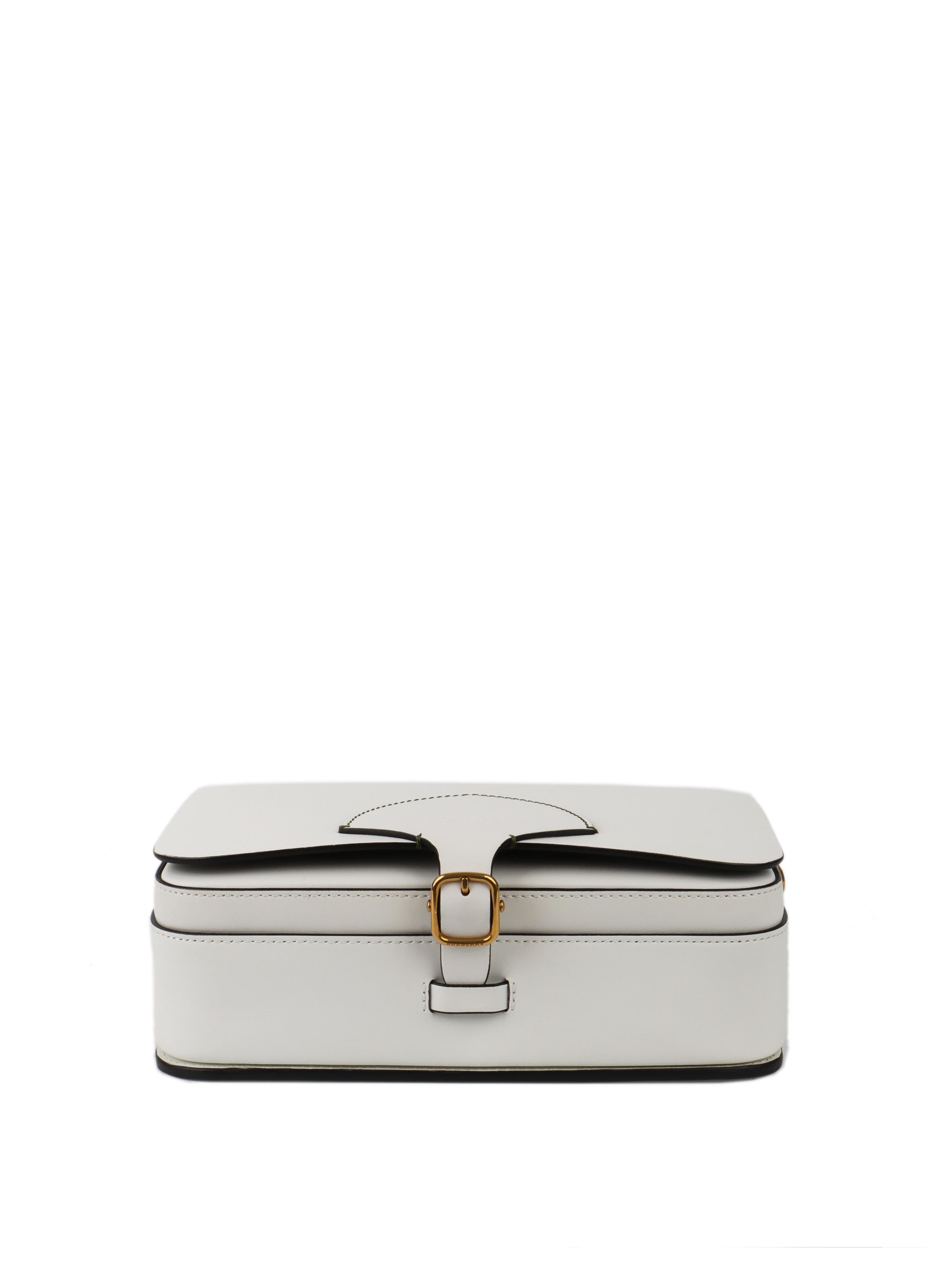 Burberry White Satchel Bag.