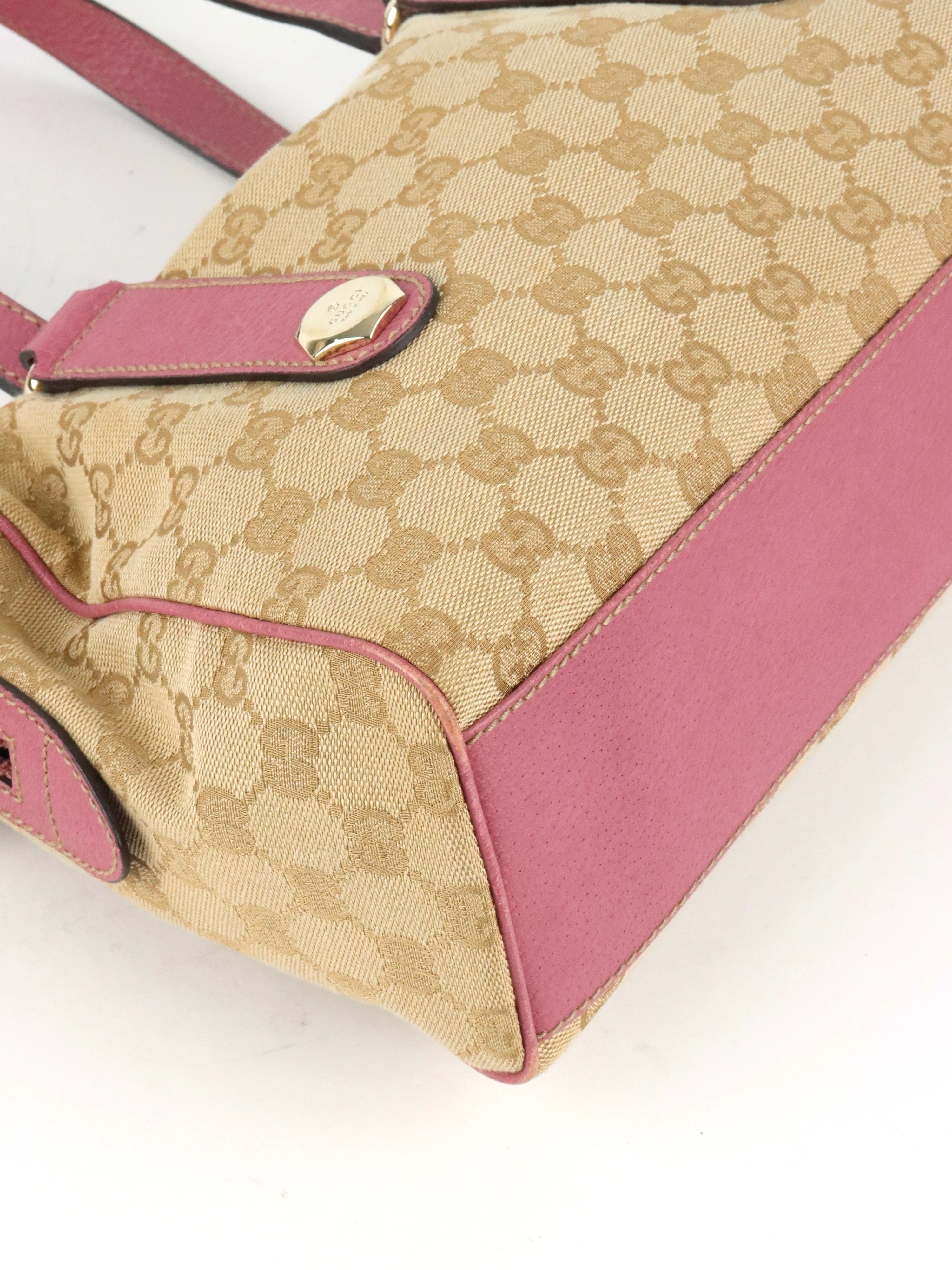 Gucci GG Ebony/Pink Charmy Boston Bag