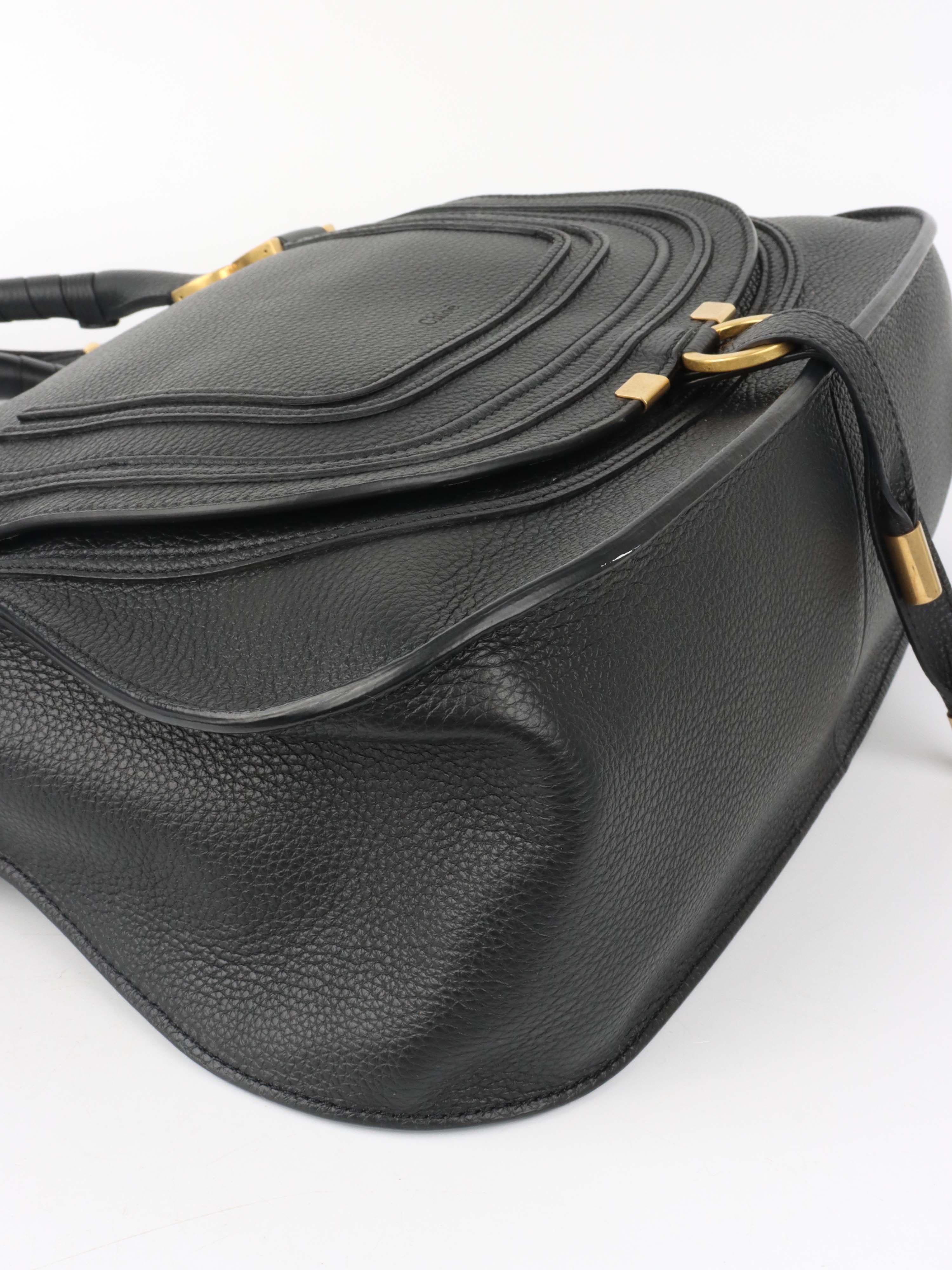 Chloe Black Marcie Medium Shoulder Bag.
