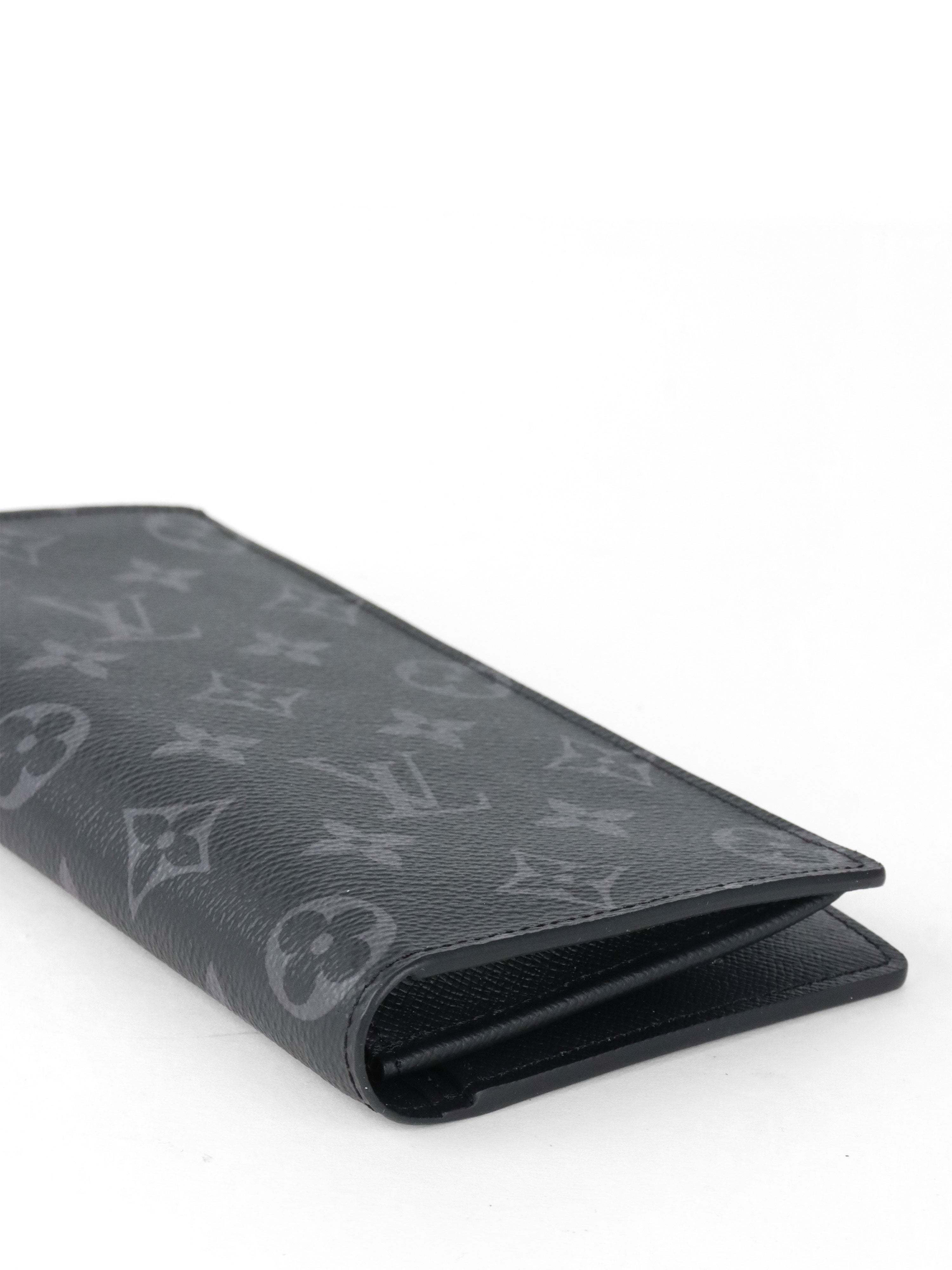 Louis Vuitton Black Monogram Eclipse Brazza Wallet