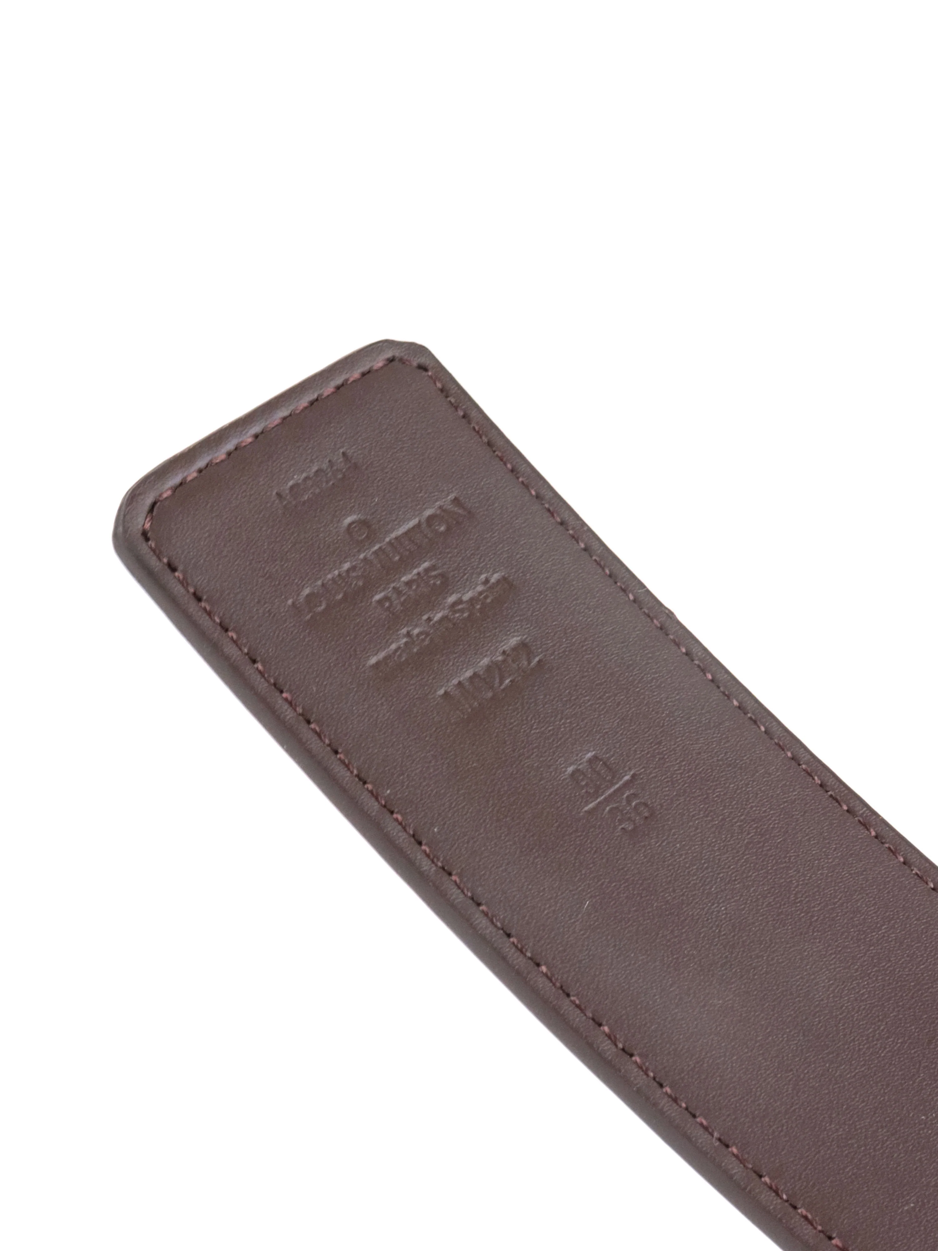 Louis Vuitton Damier Ebene LV Initiales 35mm Reversible Belt