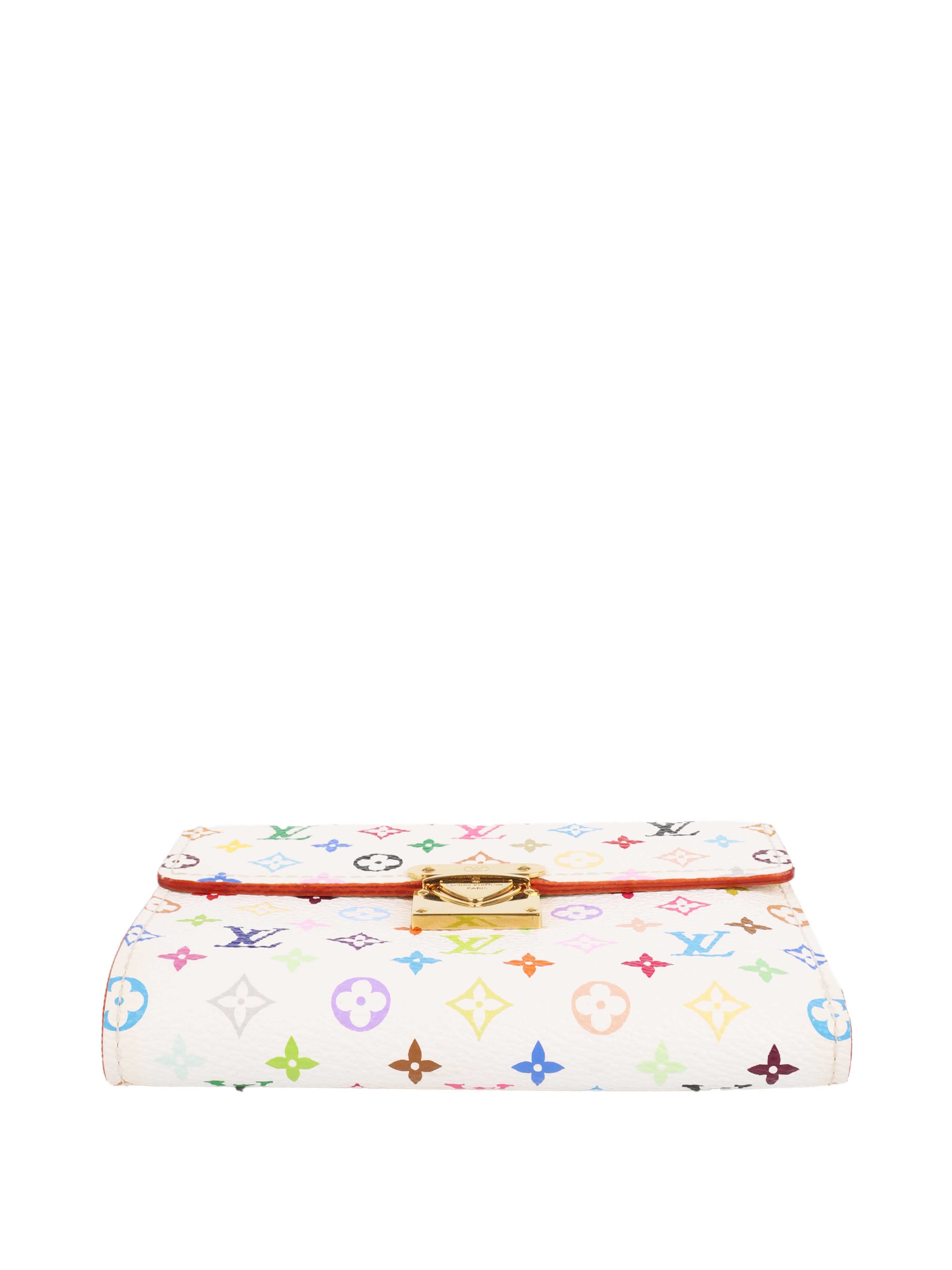 Louis Vuitton x Murakami White Compact Wallet.