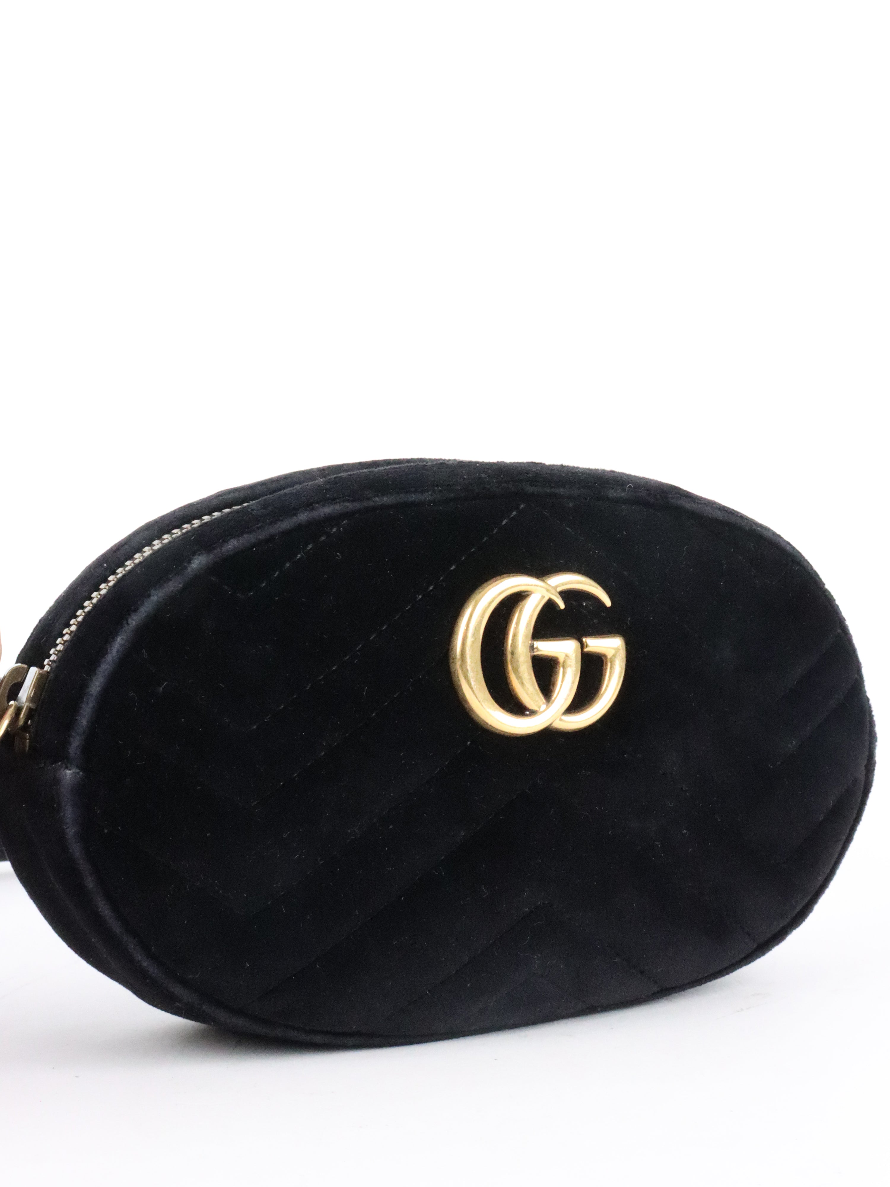 Gucci Black Velvet Belt Bag