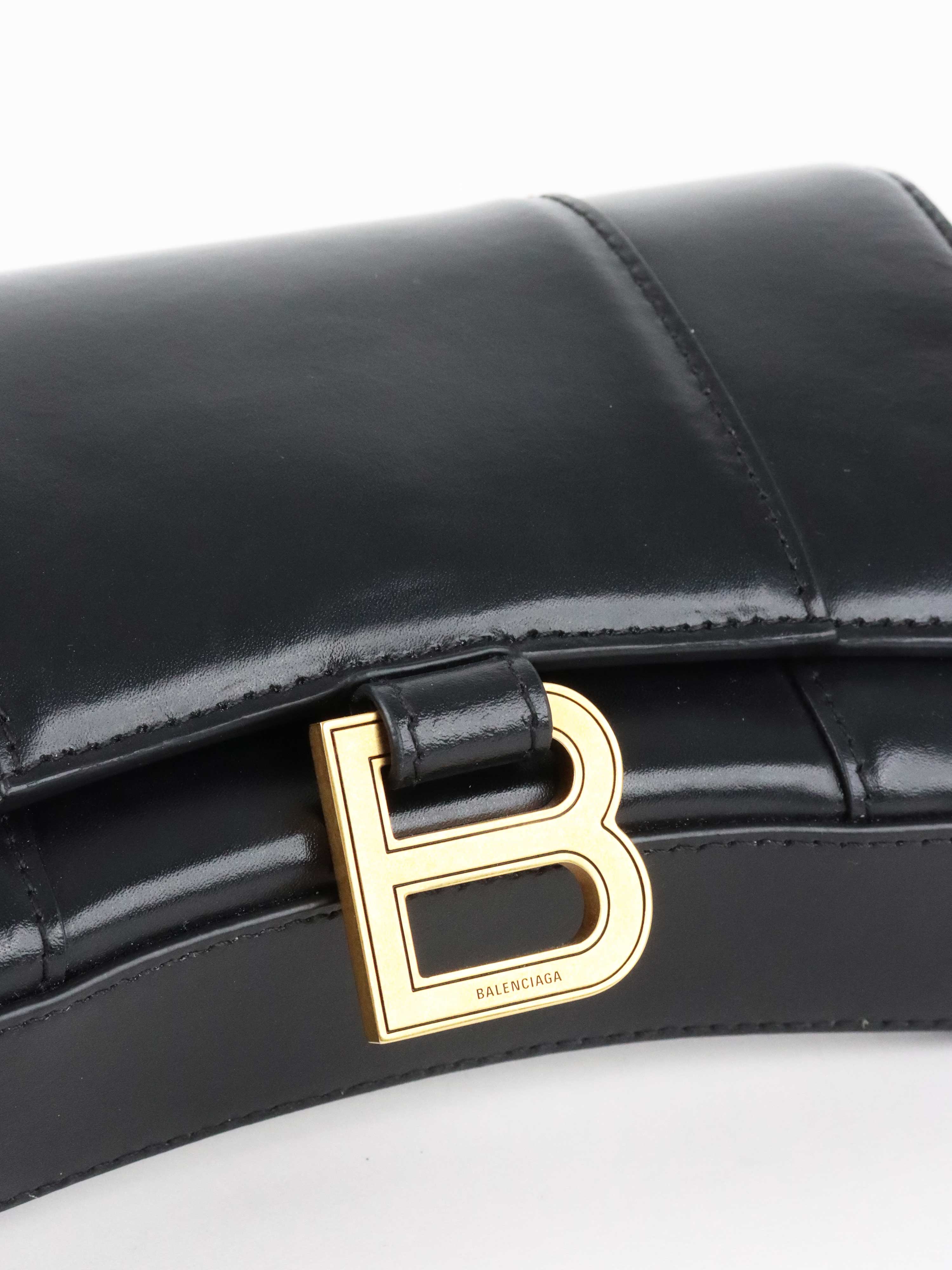 Balenciaga Black Hourglass Wallet On Chain