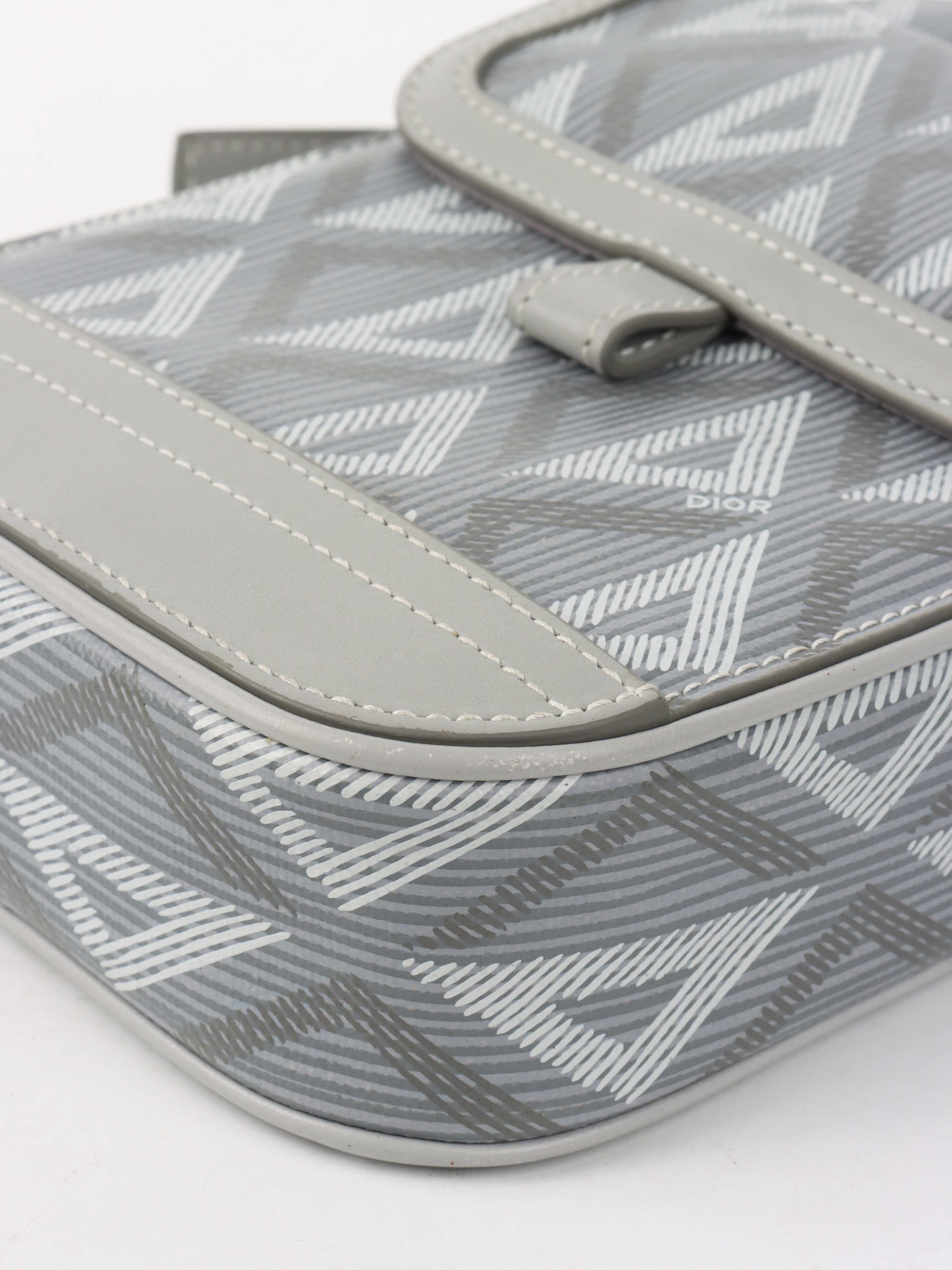 Dior Silver Hit The Road Vertical Crossbody Pouch.