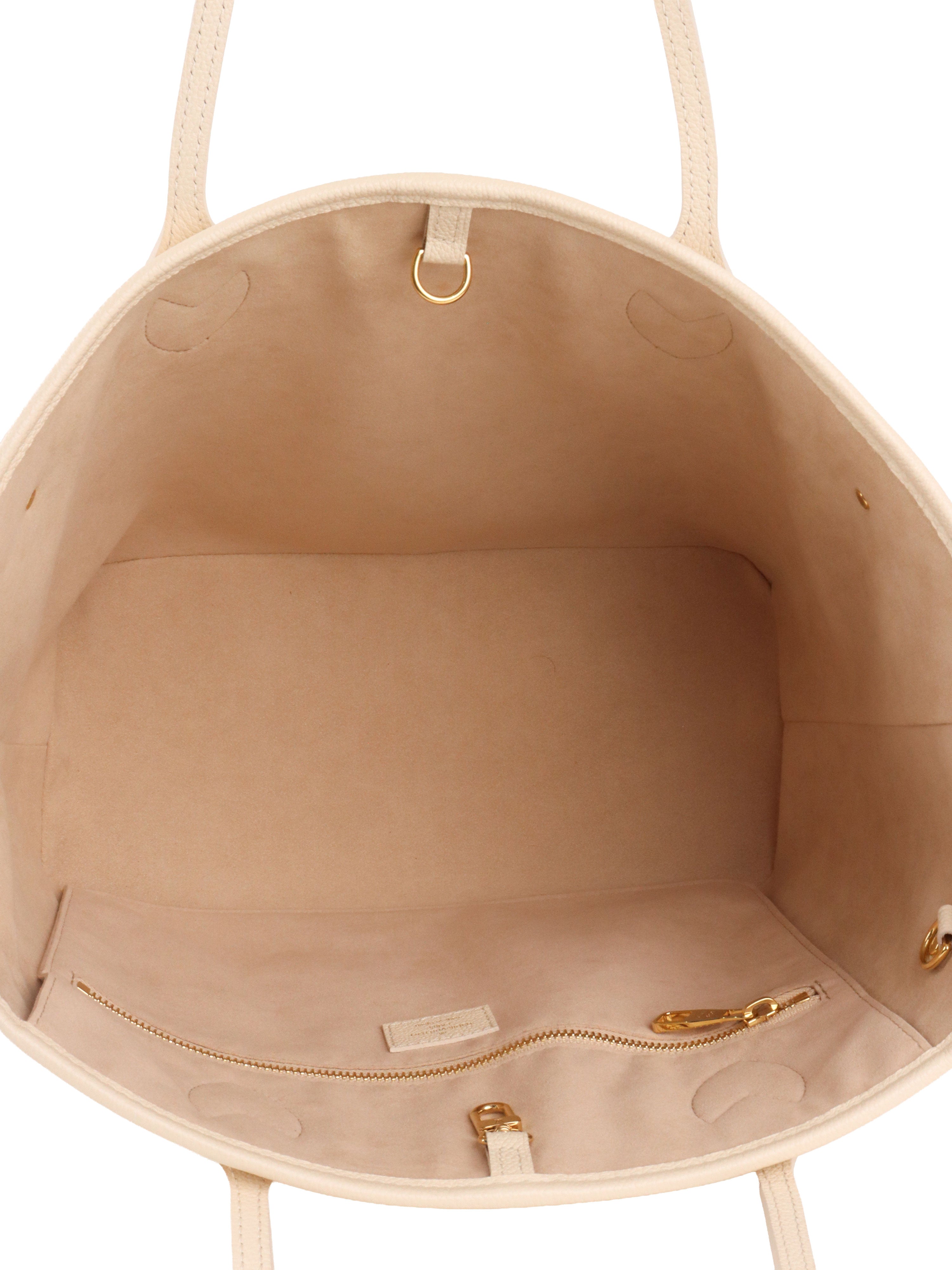 Louis Vuitton Monogram Empreinte Creme/Rose Trianon Neverfull MM