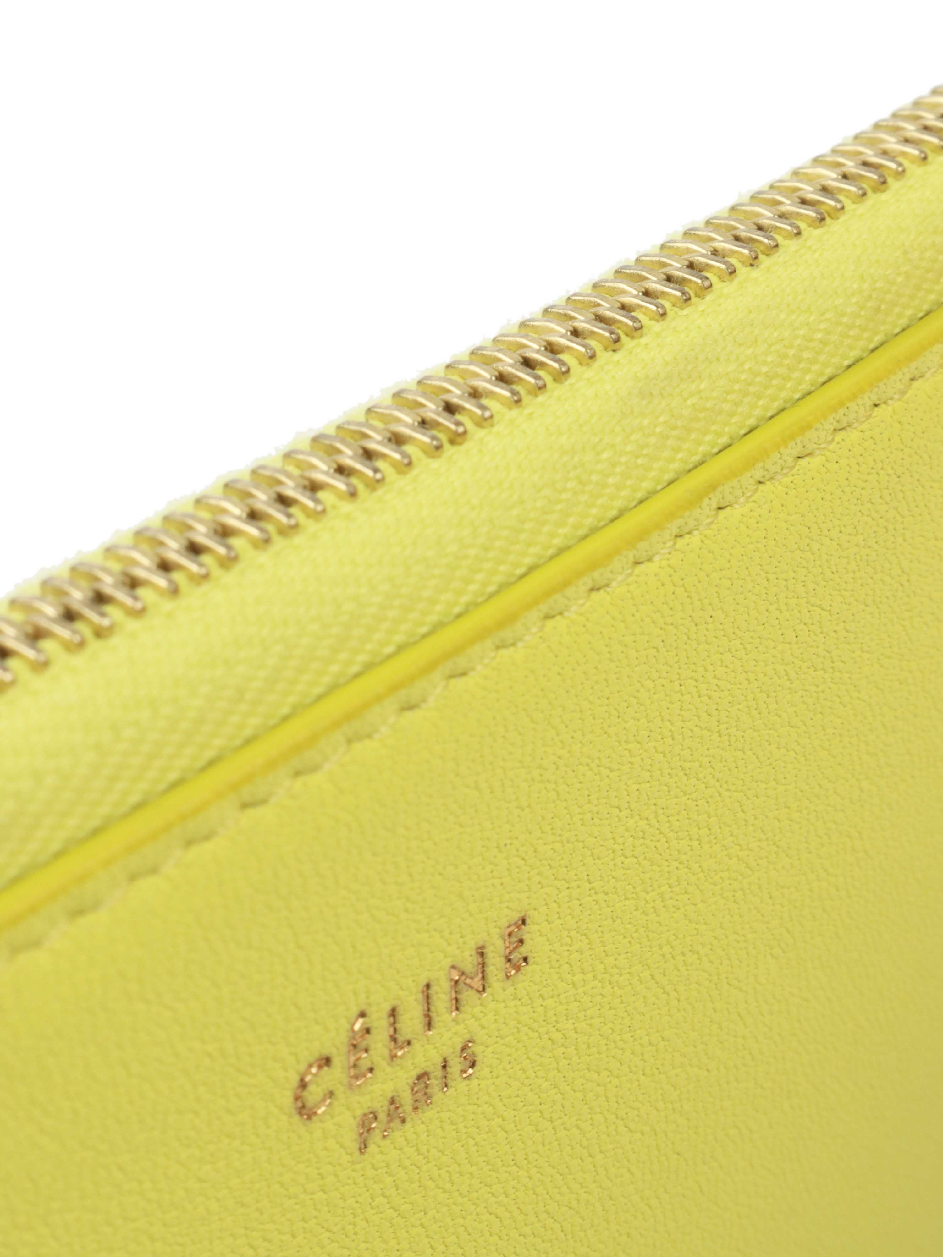 Celine Pouch Yellow  Grey.
