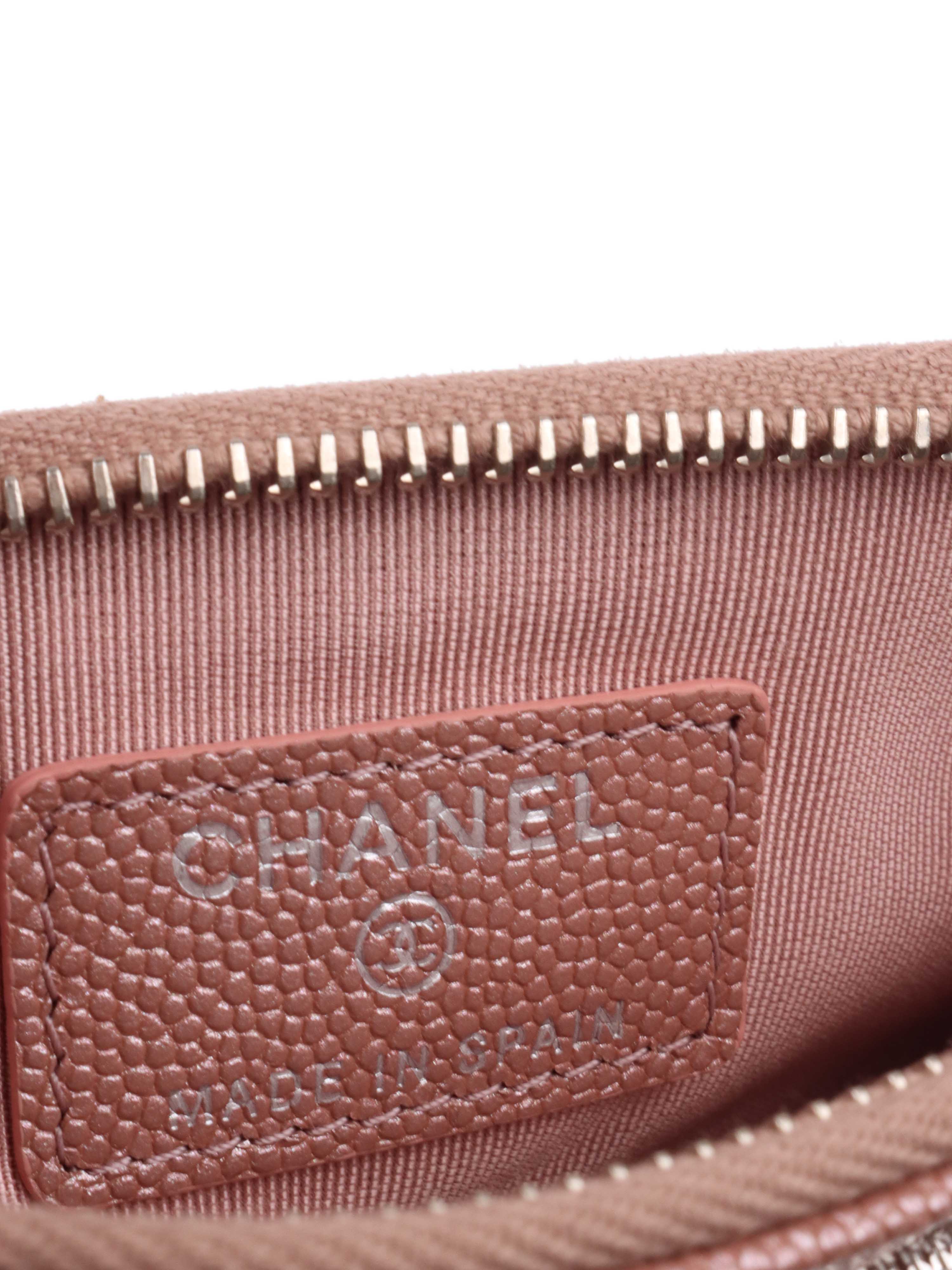 Chanel Pink Zip Mini Pouch with SHW.